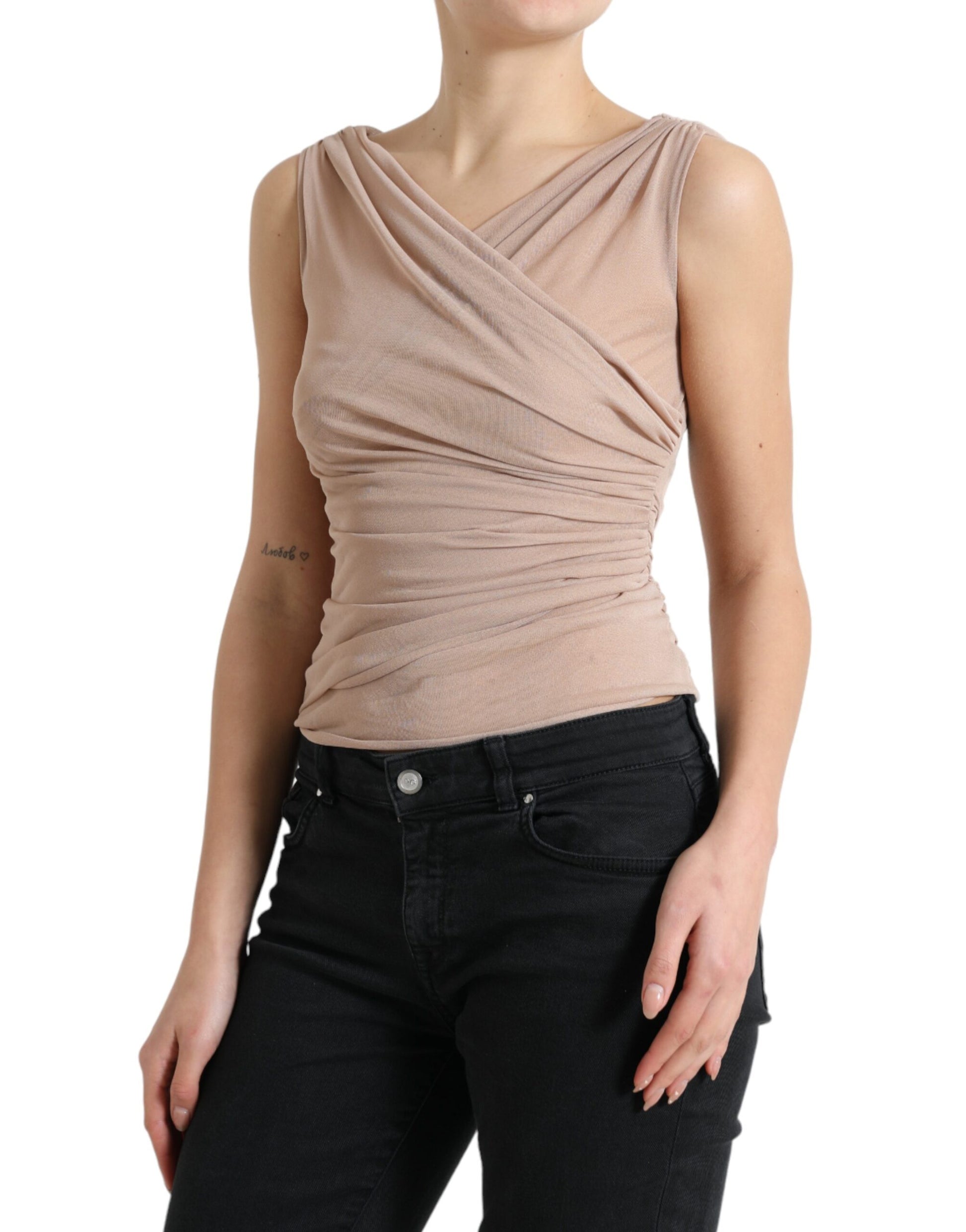 Dolce & Gabbana Beige Tank Tops T for Women alternate view