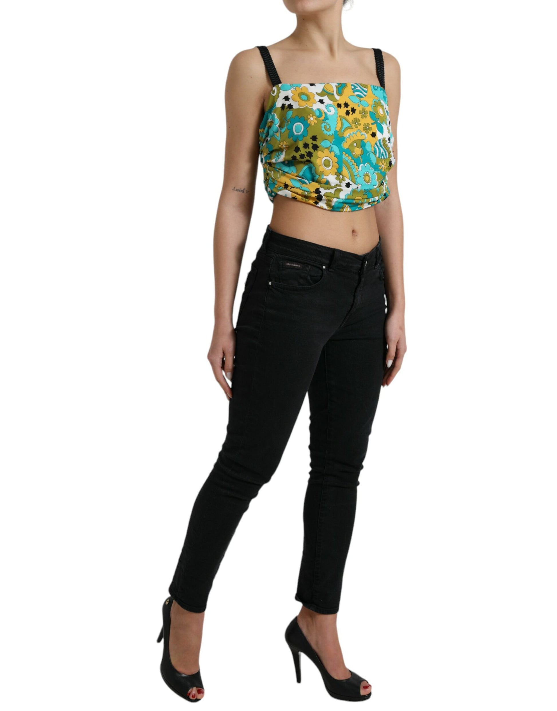 Dolce & Gabbana Multicolor Sleeveless T-Shirt for Women alternate view