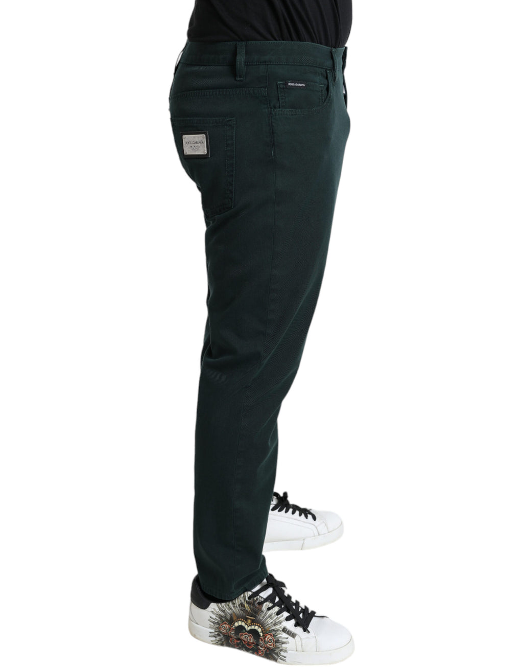 Dolce & Gabbana Green Skinny Jeans for Men detail view