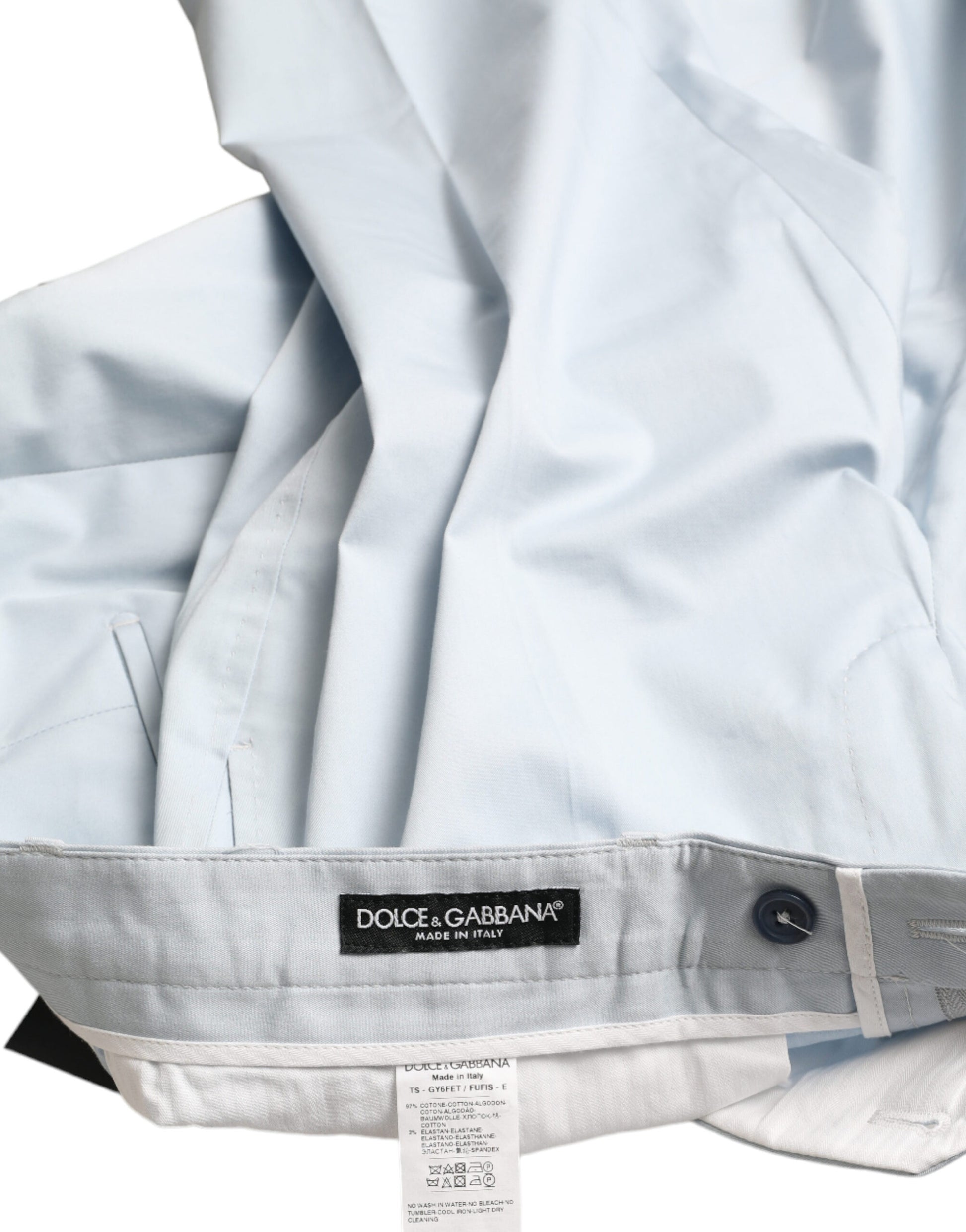 Dolce & Gabbana Blue Skinny Pants for Men detail view