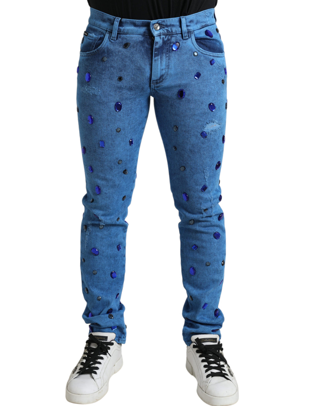 Dolce & Gabbana Blue Skinny Jeans for Men