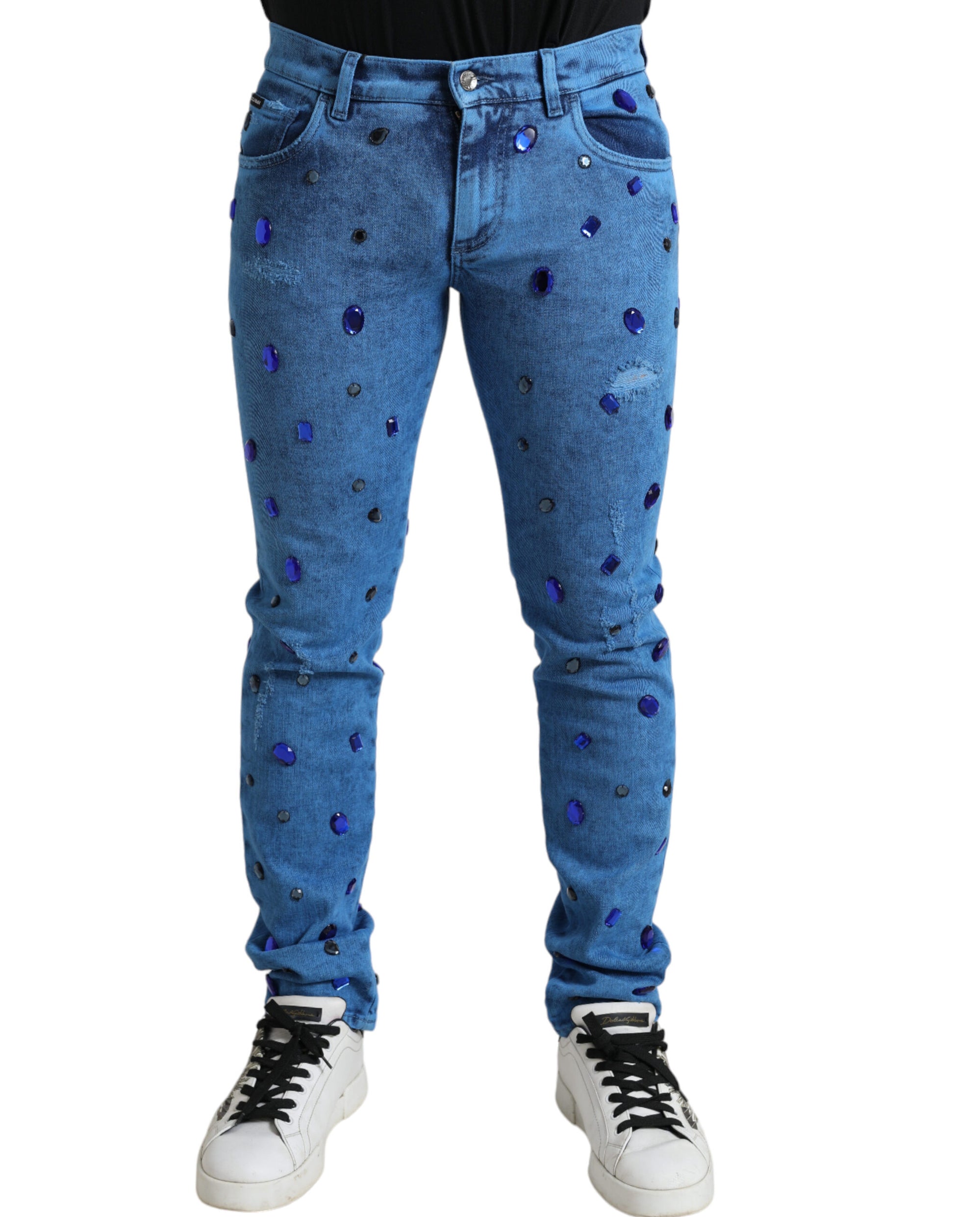 Dolce & Gabbana Blue Skinny Jeans for Men