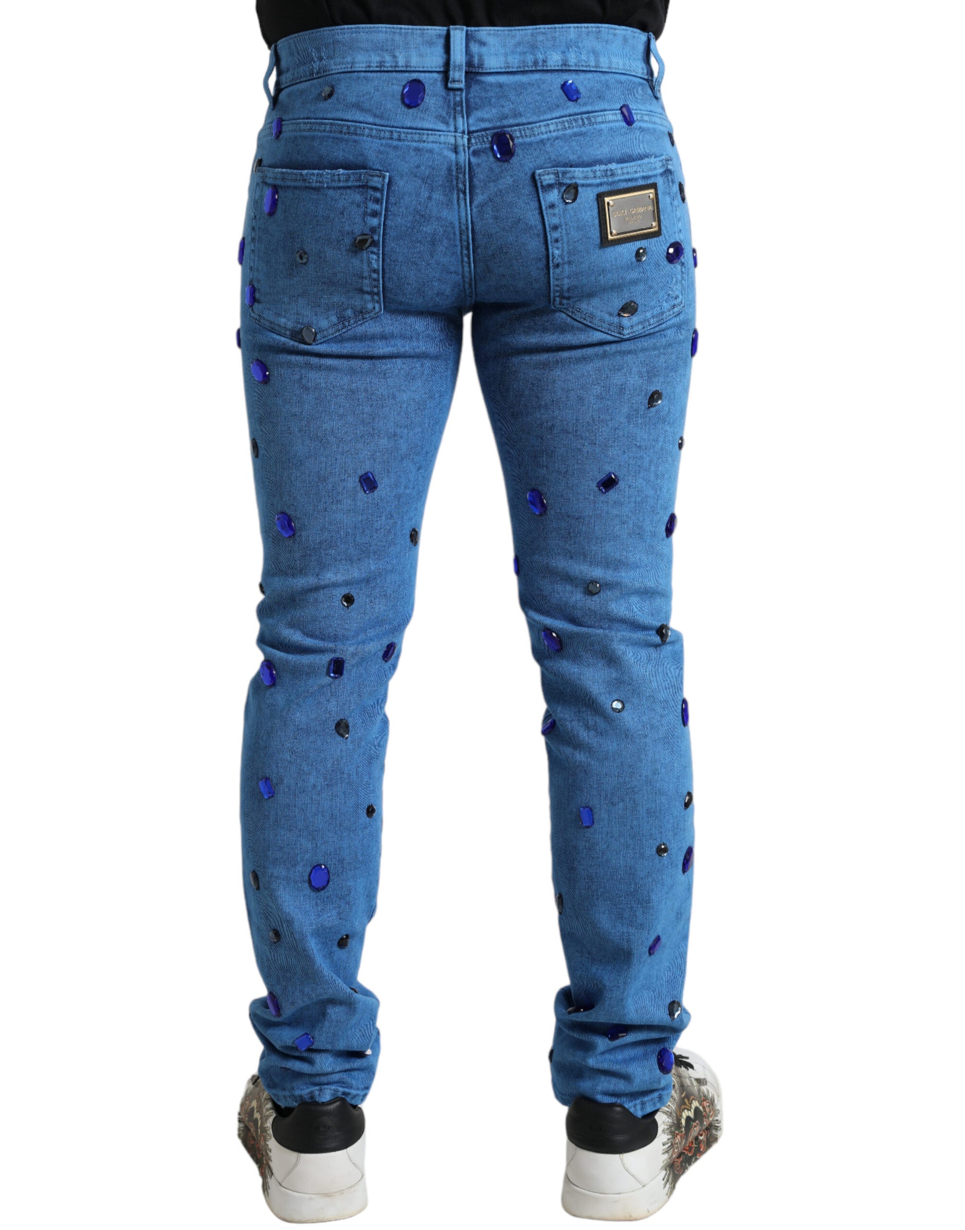 Dolce & Gabbana Blue Skinny Jeans for Men alternate view