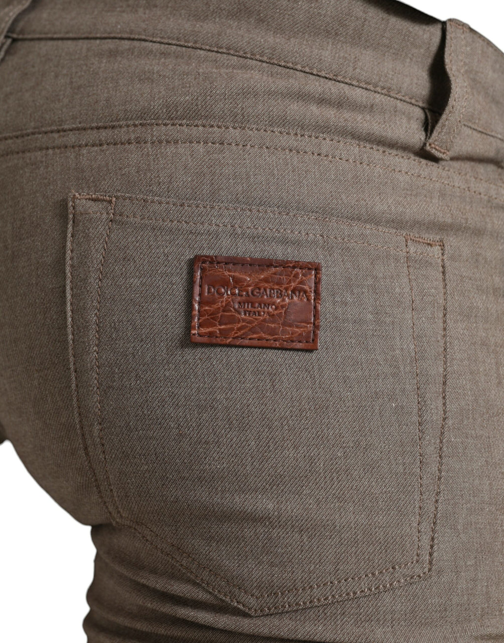 Dolce & Gabbana Brown Skinny Pants for Men side view