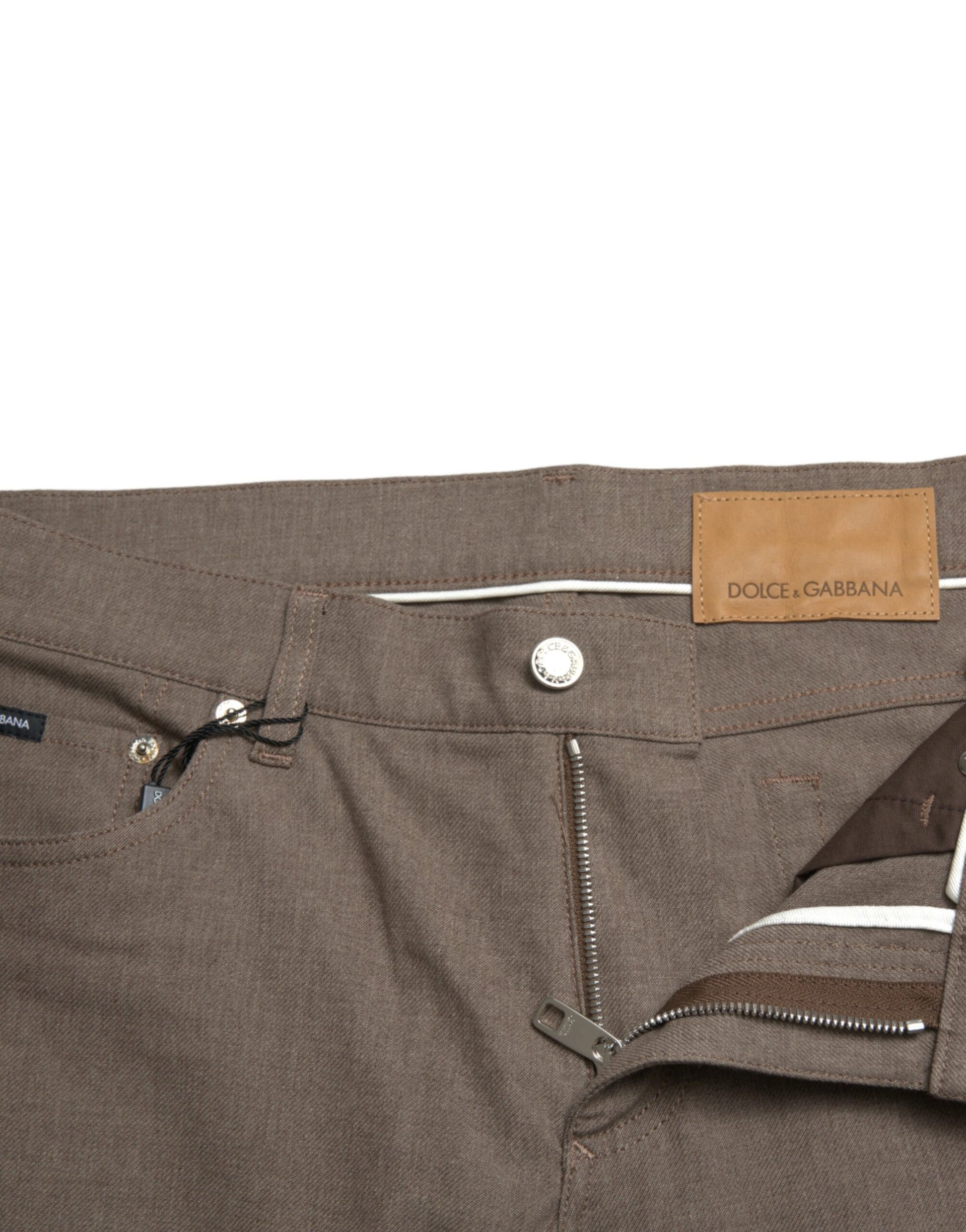 Dolce & Gabbana Brown Skinny Pants for Men additional view