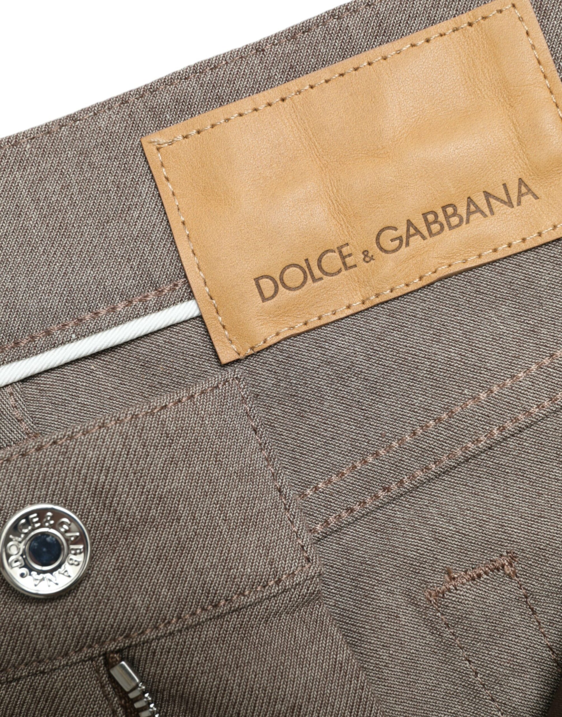 Dolce & Gabbana Brown Skinny Pants for Men additional view
