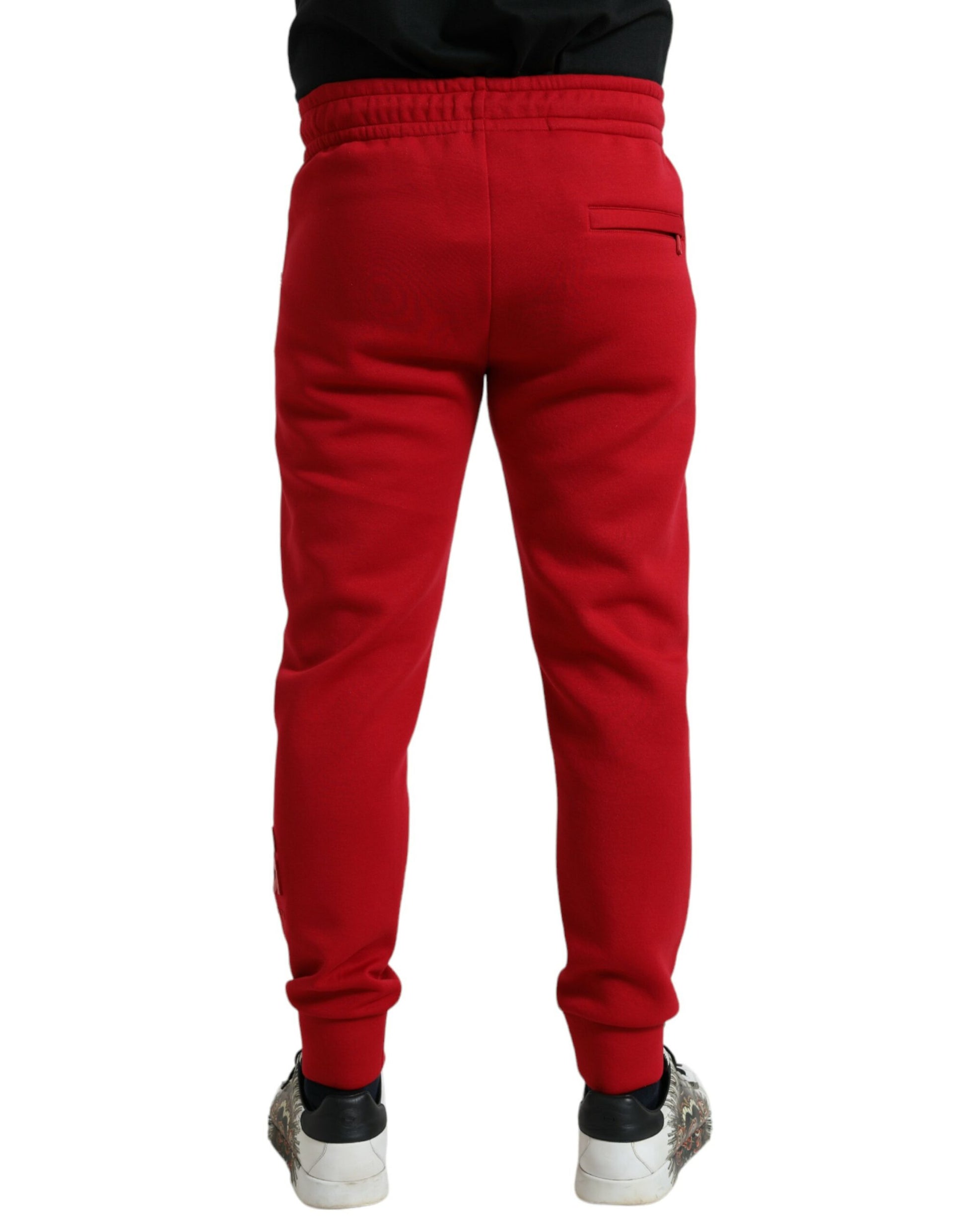 Dolce & Gabbana Red Joggers for Men detail view