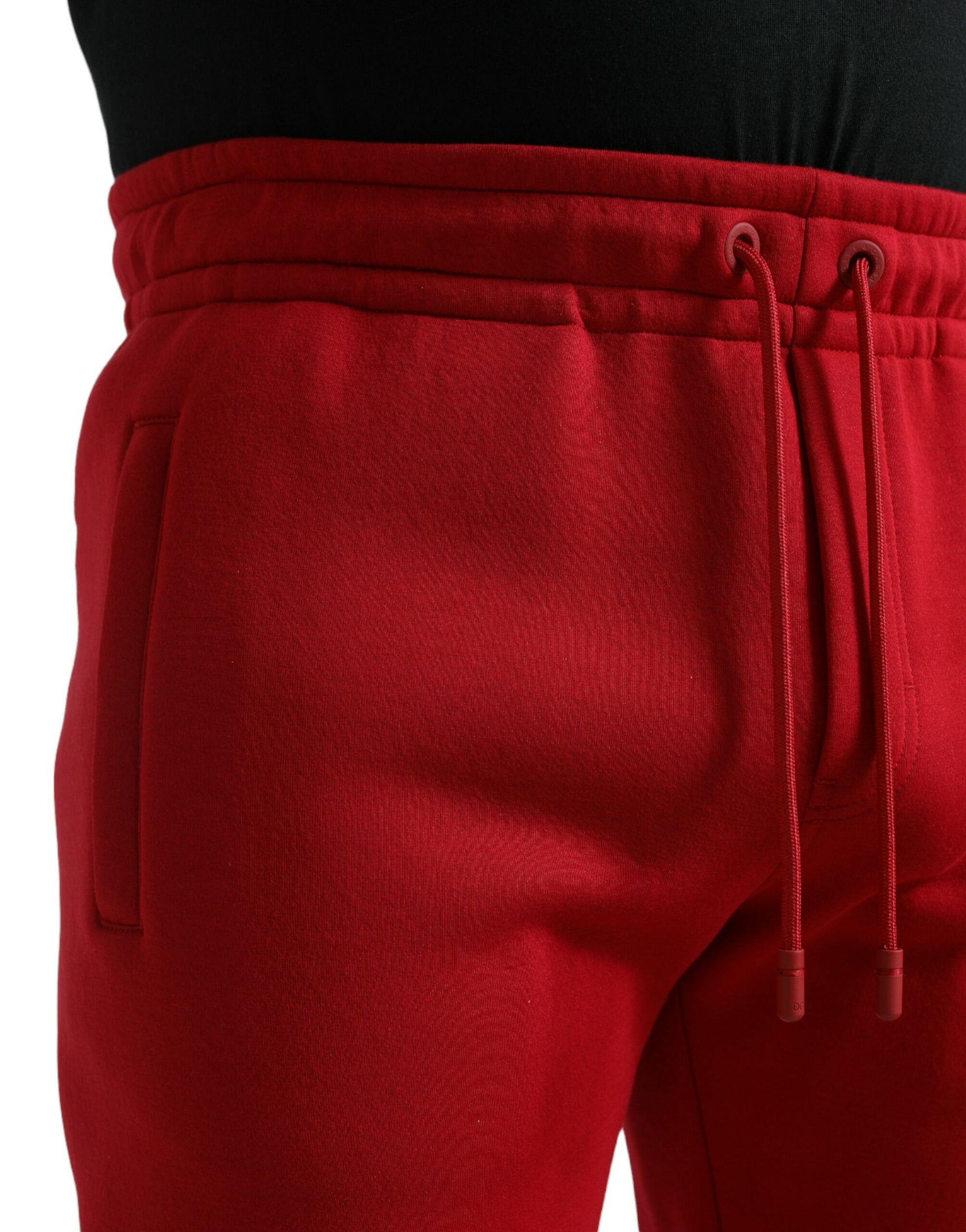 Dolce & Gabbana Red Joggers for Men side view