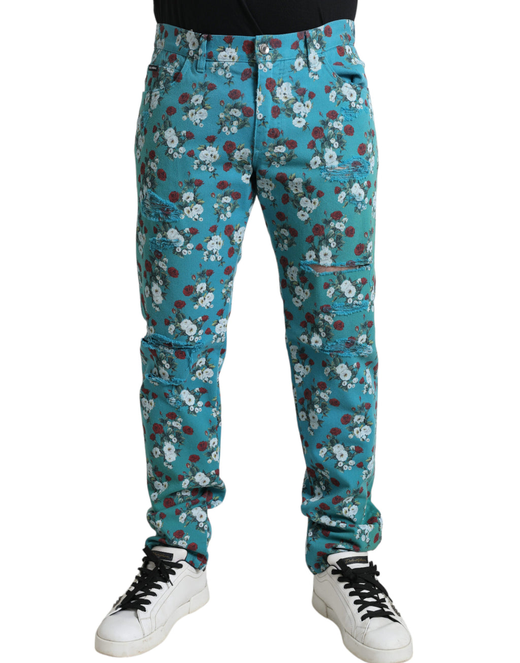 Dolce & Gabbana Blue Skinny Jeans for Men