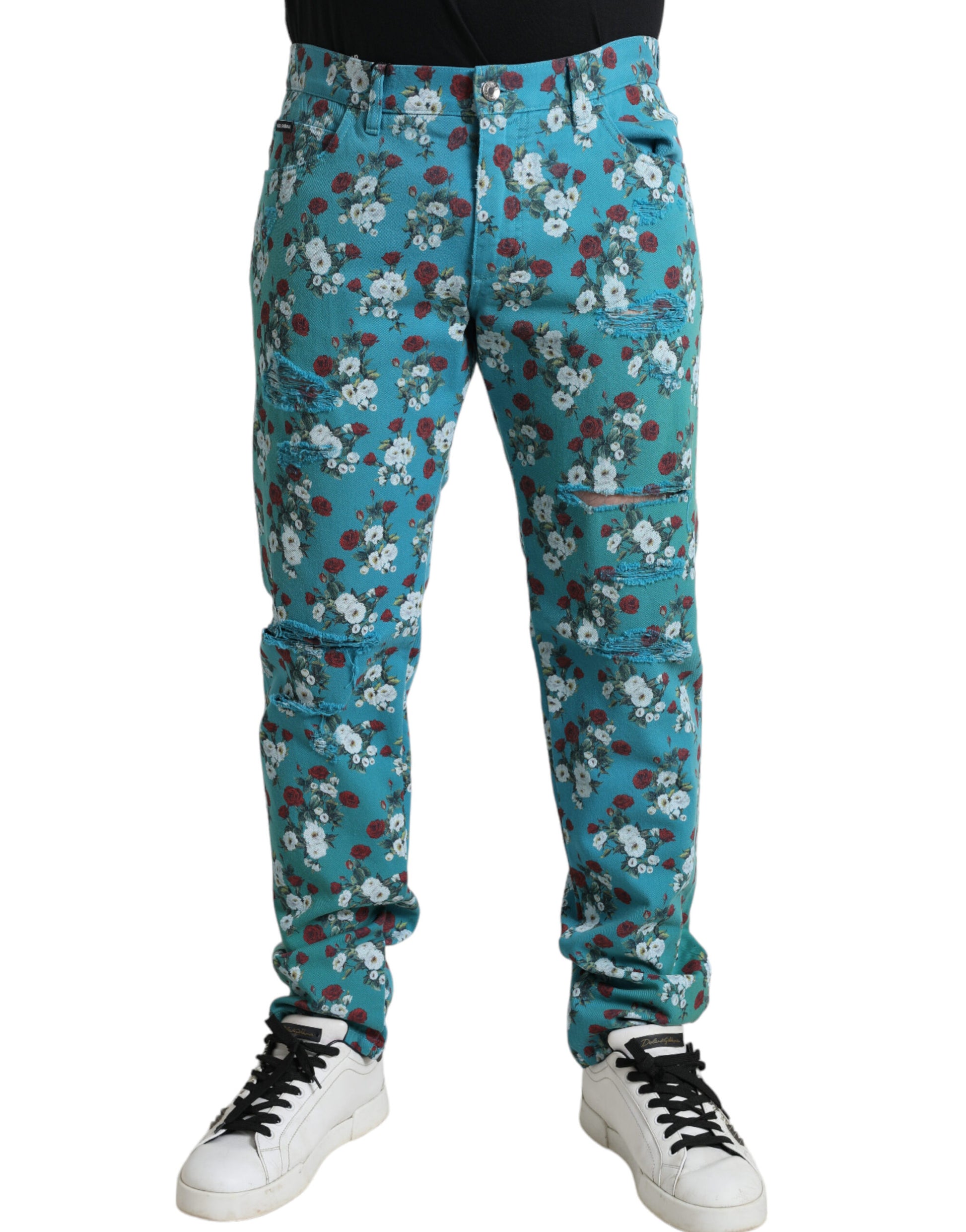 Dolce & Gabbana Blue Skinny Jeans for Men