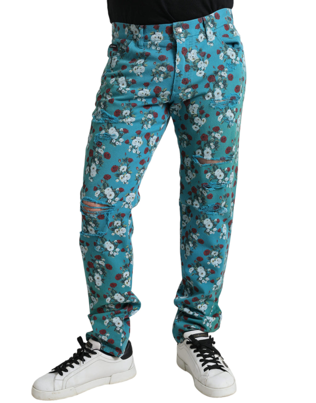 Dolce & Gabbana Blue Skinny Jeans for Men detail view