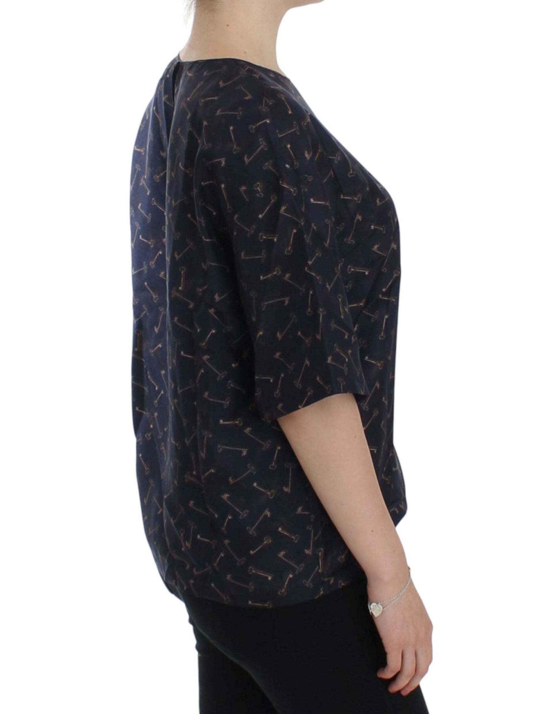 Dolce & Gabbana Blue T-Shirt for Women side view
