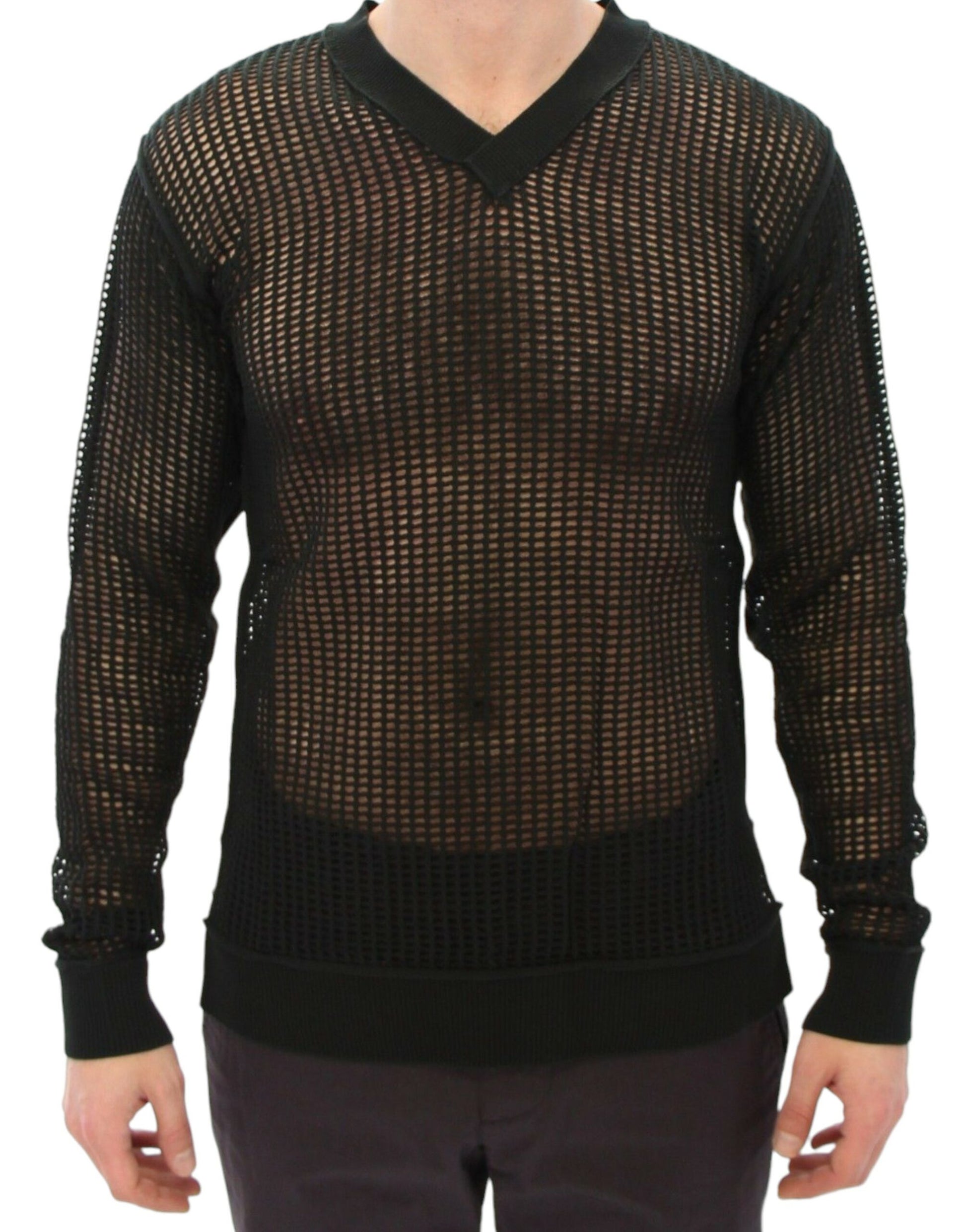 Pull en maille Dolce & Gabbana vert foncé de défilé