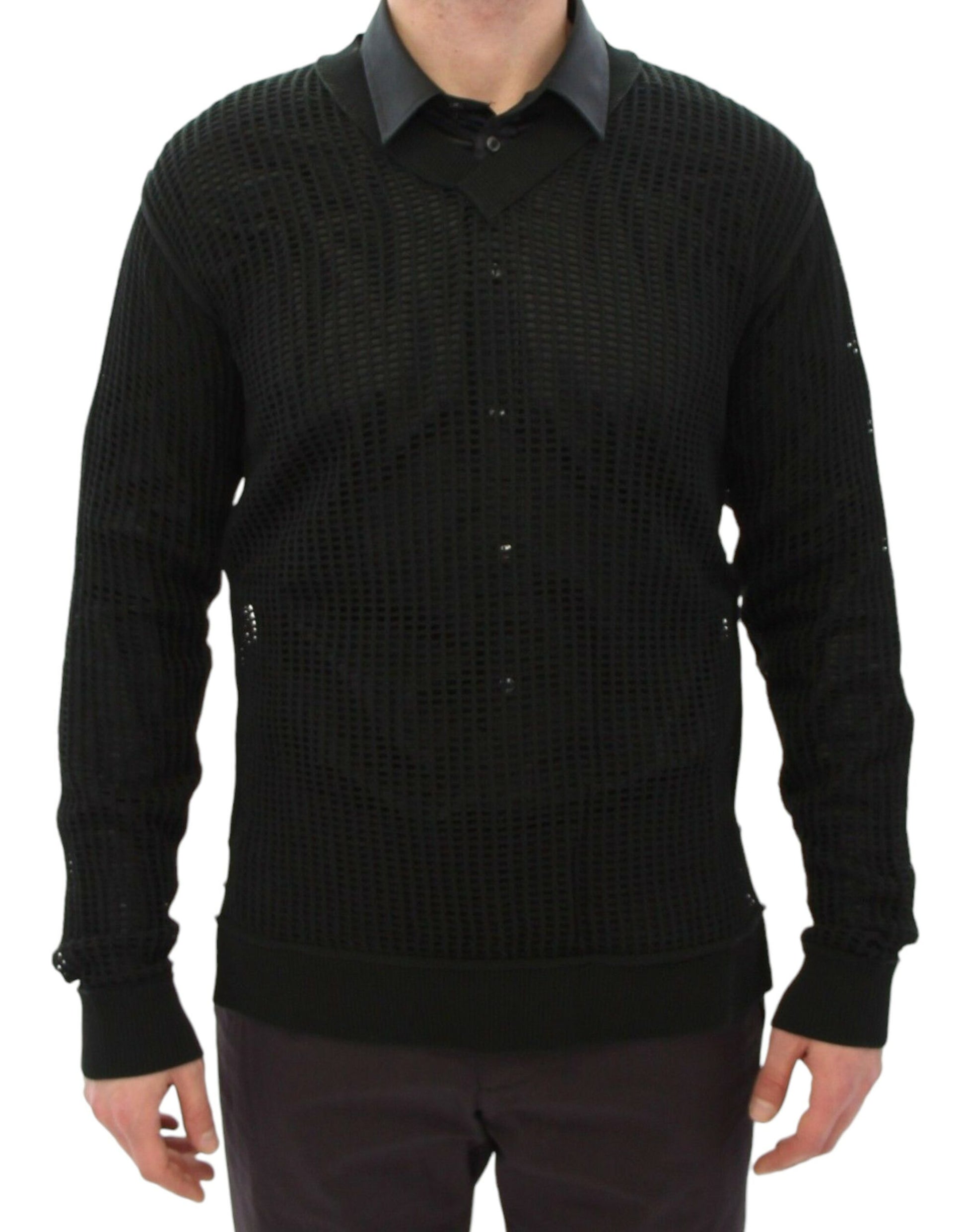 Pull en maille Dolce & Gabbana vert foncé de défilé