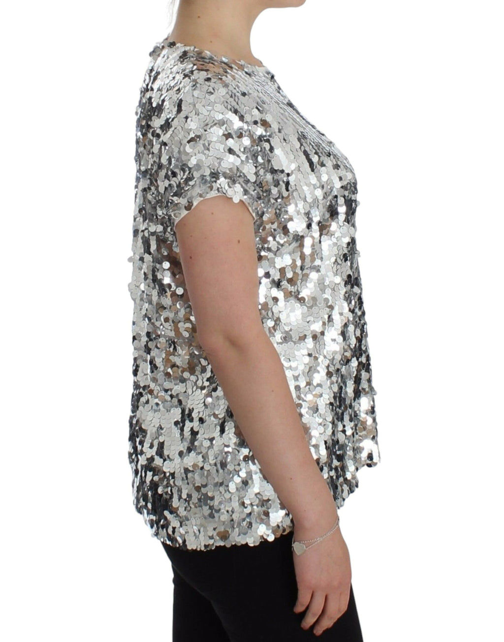 Dolce & Gabbana Silver T-Shirt for Women side view