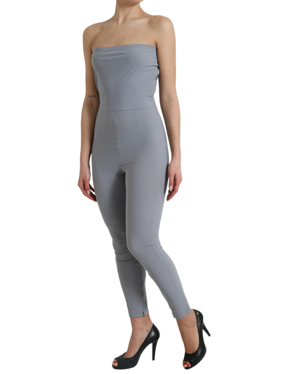 Robe-combinaison bustier moulante Dolce & Gabbana en nylon gris