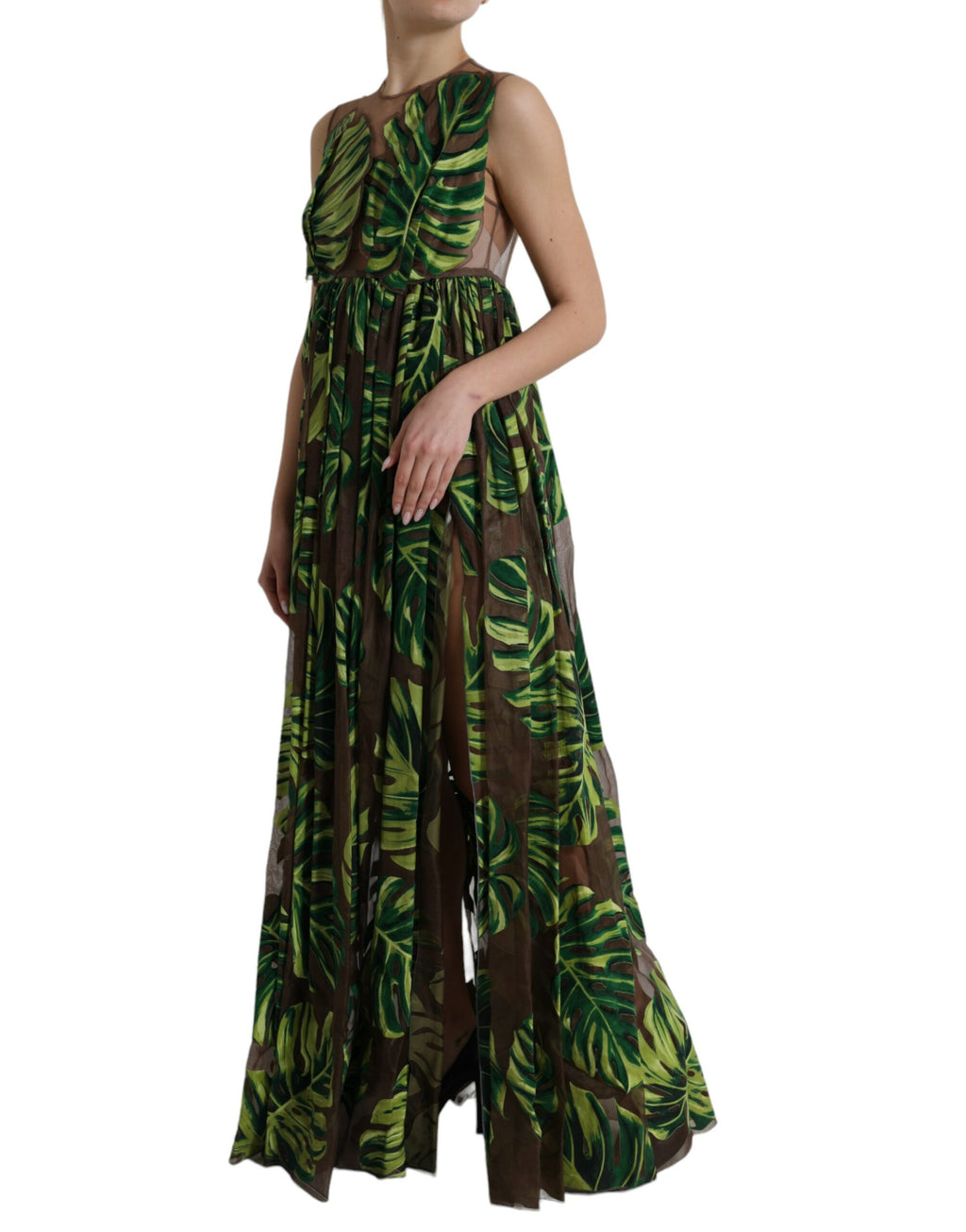 Dolce & Gabbana Green Long Dress for Women alternate view