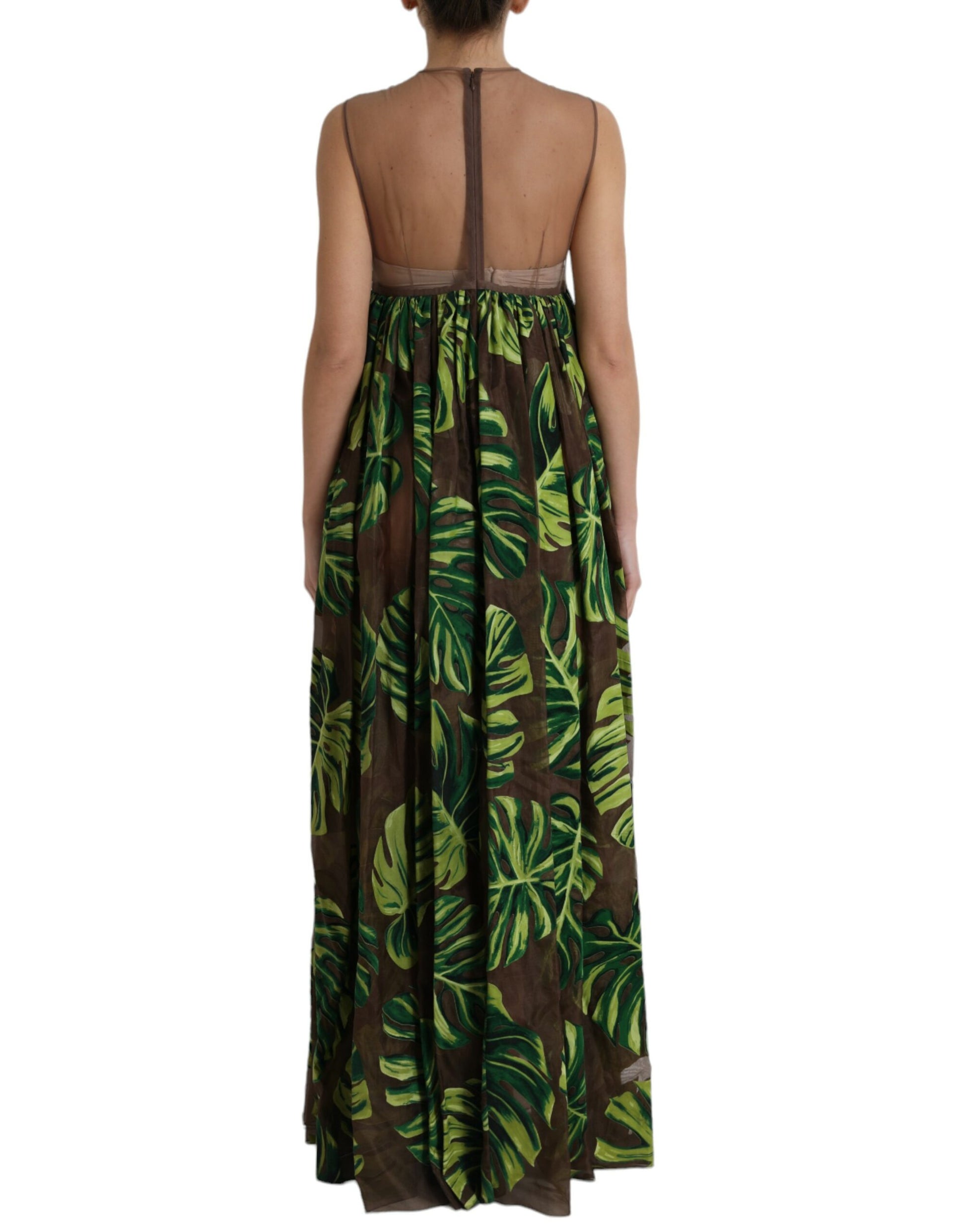 Dolce & Gabbana Green Long Dress for Women detail view
