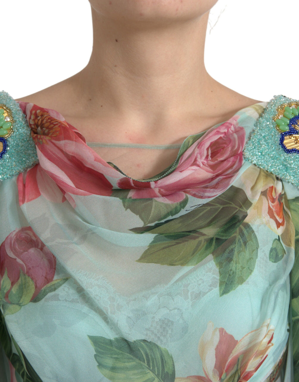Dolce & Gabbana Blue Long Dress for Women side view