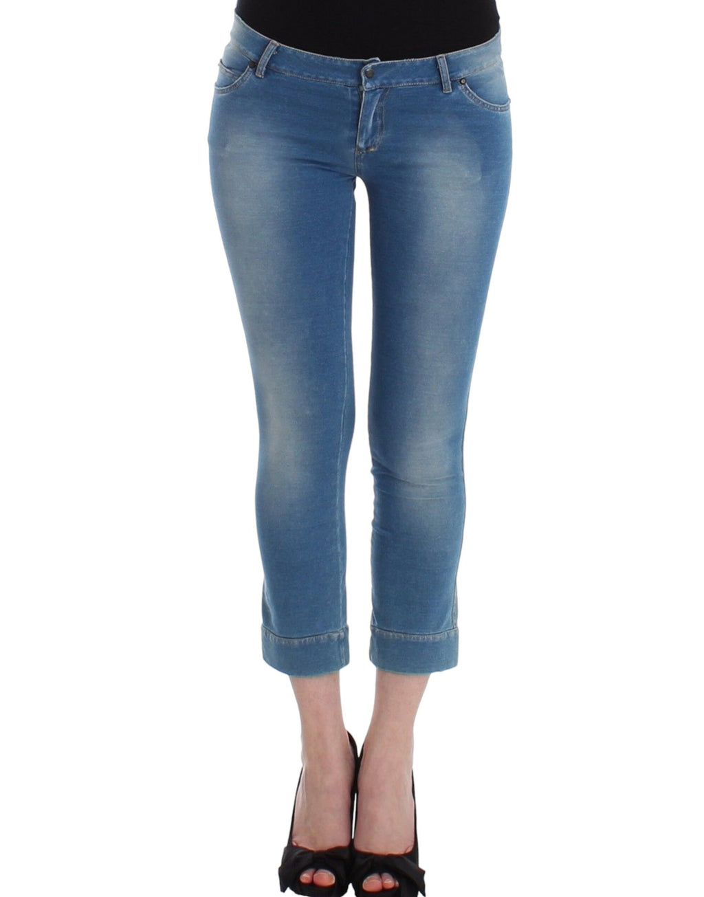 Ermanno Scervino Blue Cropped Jeans for Women