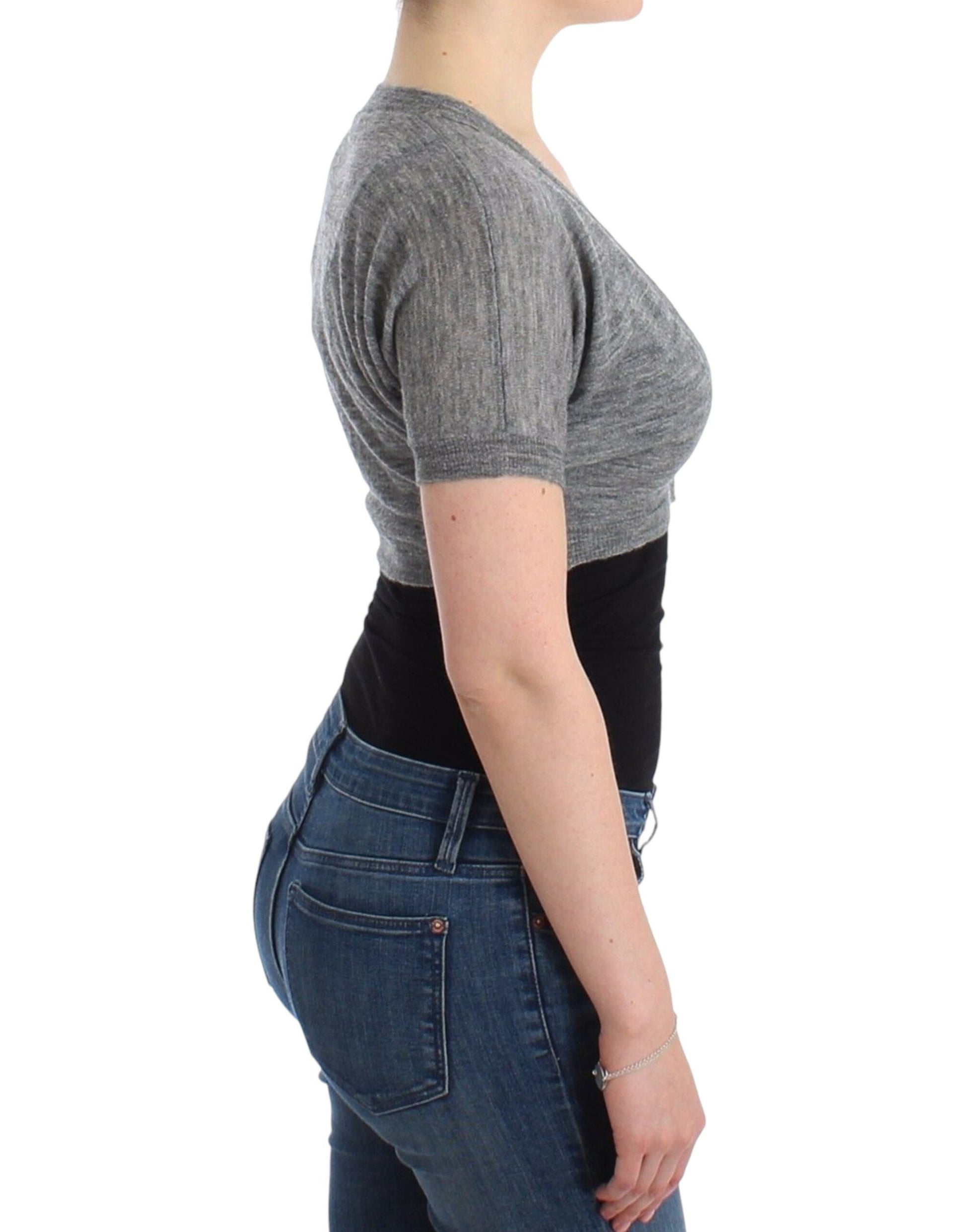 Ermanno Scervino Grey Cardigan for Women side view
