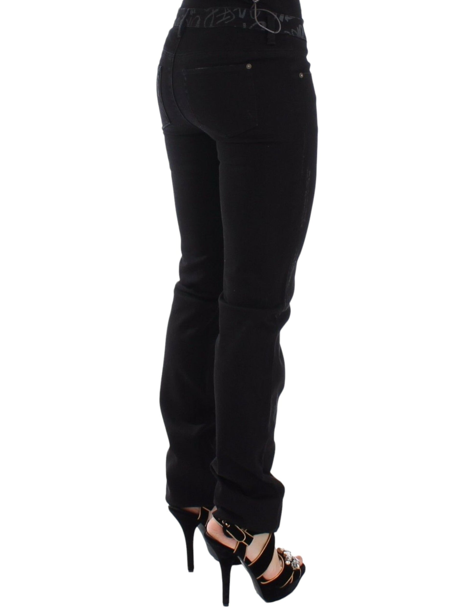 Ermanno Scervino Black Skinny Jeans for Women side view