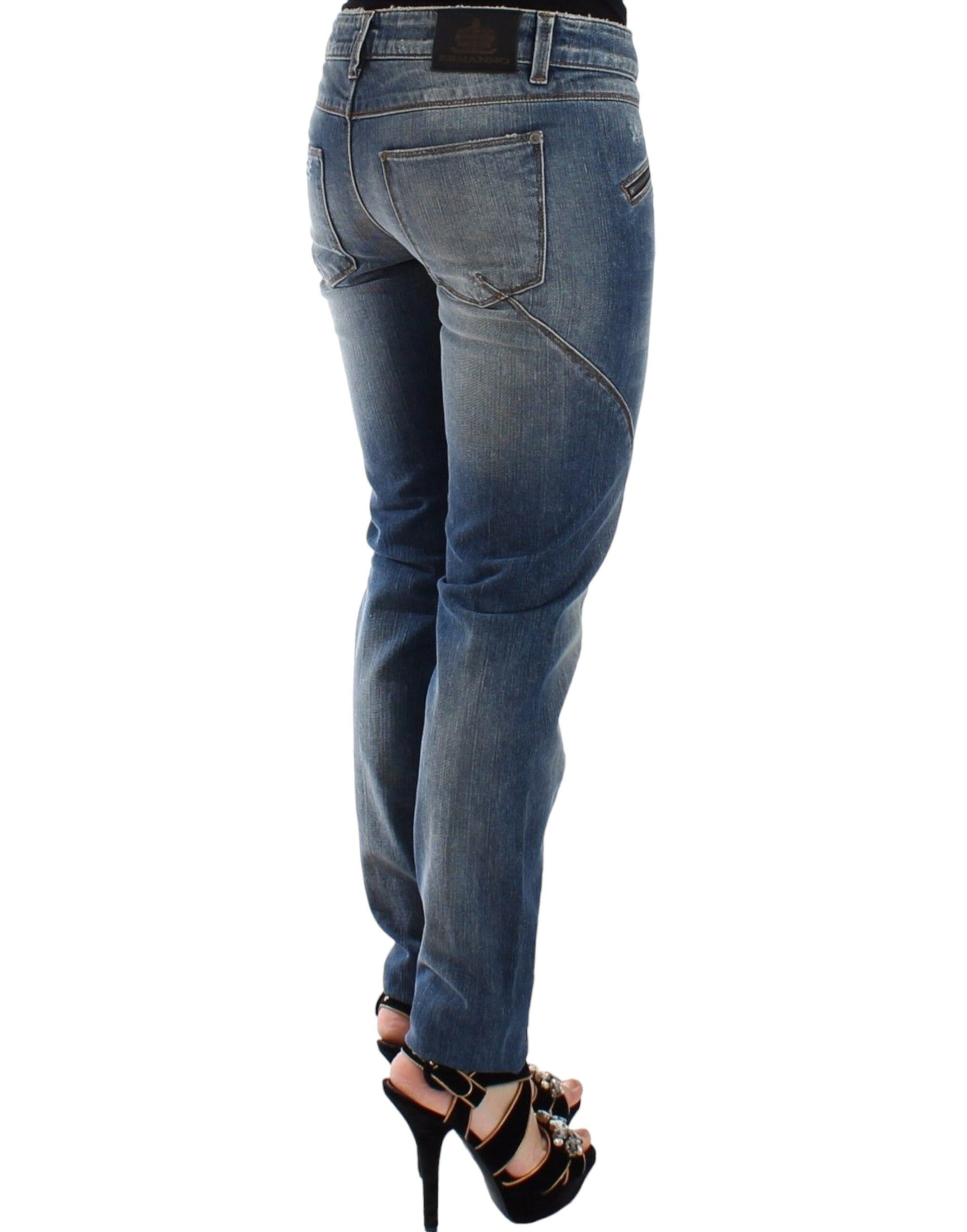 Ermanno Scervino Blue Slim Fit Jeans for Women side view