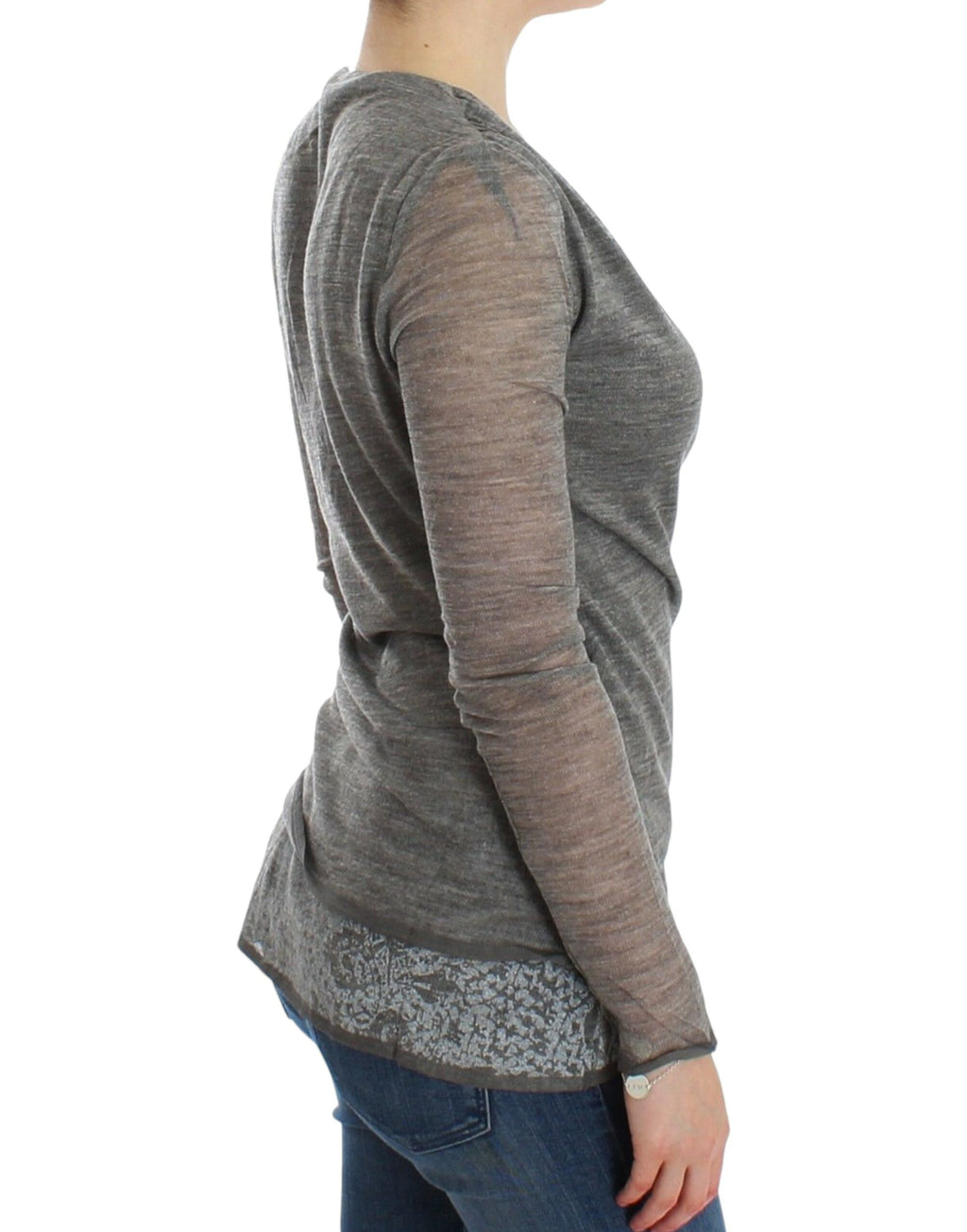 Ermanno Scervino Grey Sweatshirt for Women side view