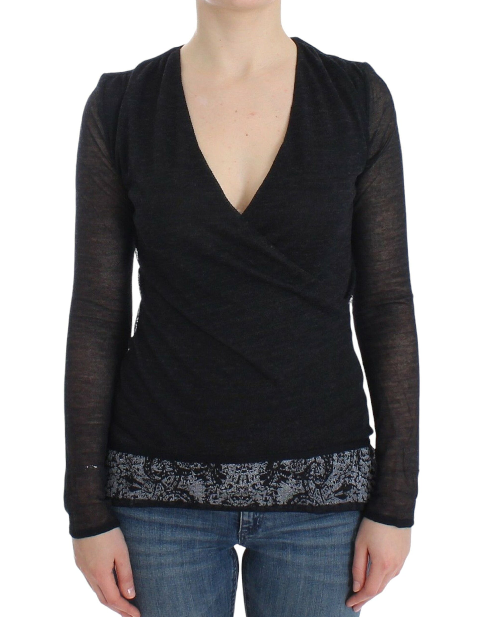 Ermanno Scervino Black Sweatshirt for Women