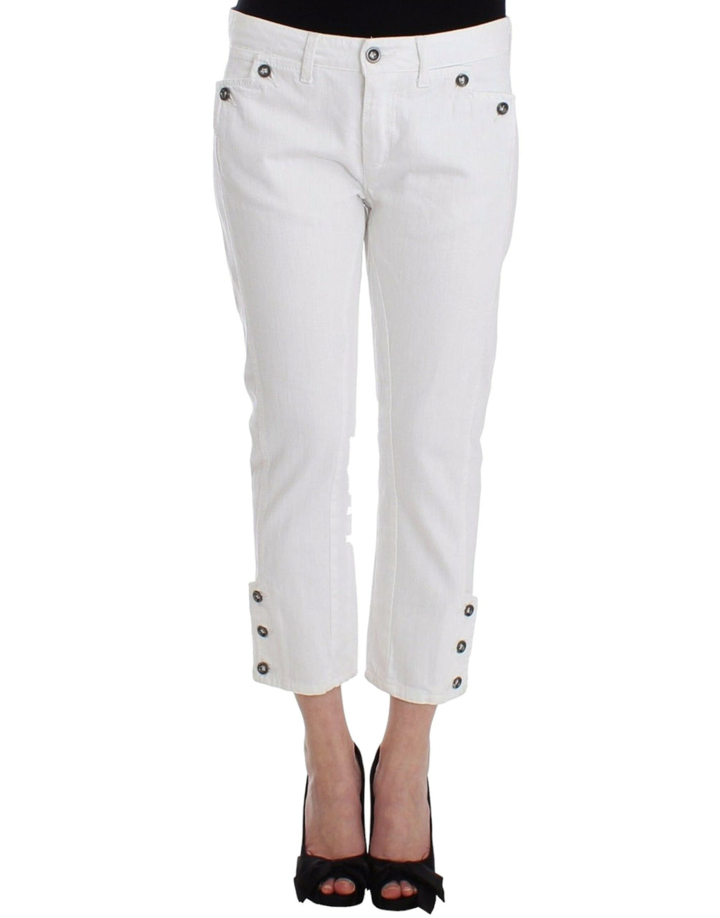Ermanno Scervino White Cropped Jeans for Women