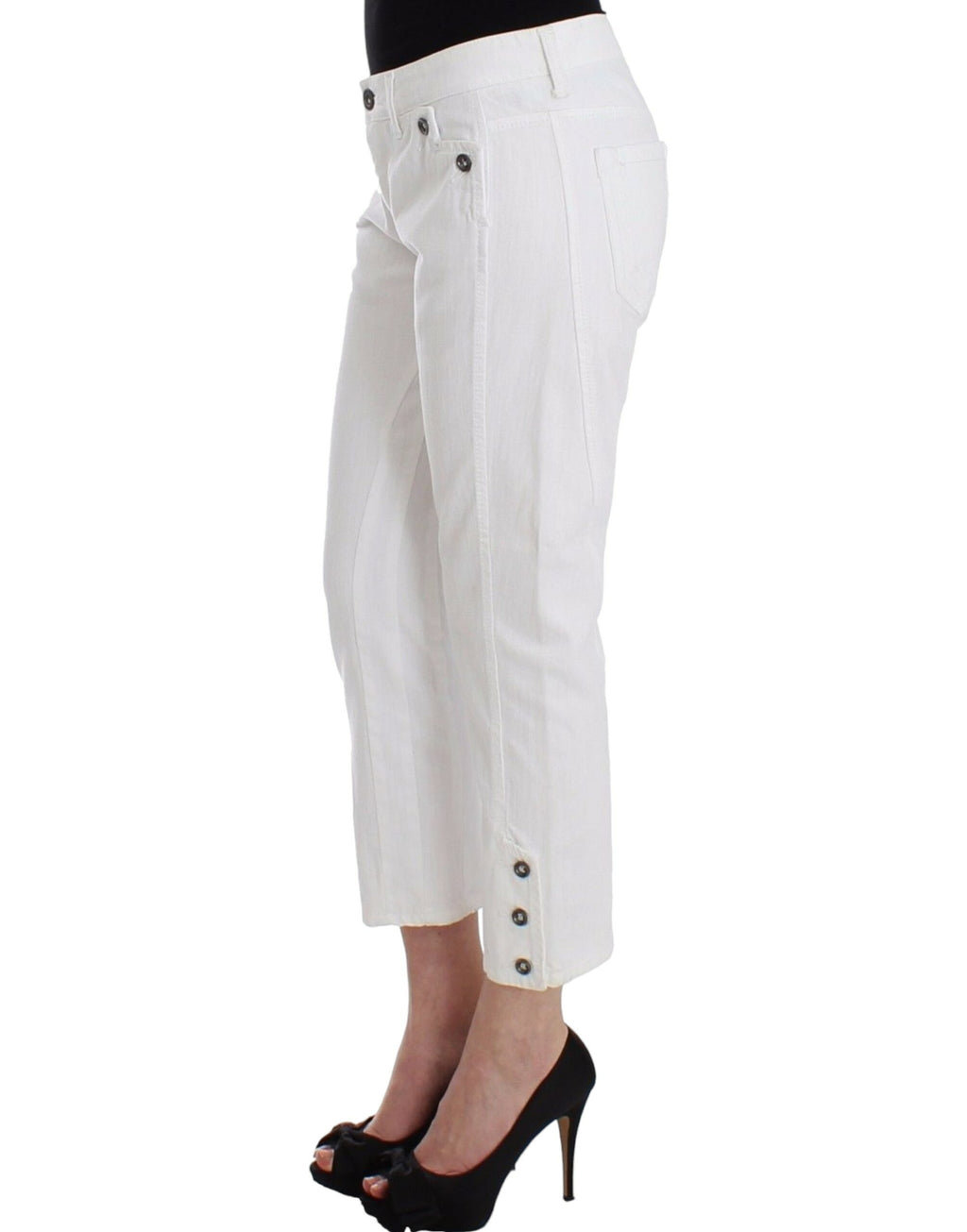 Ermanno Scervino White Cropped Jeans for Women alternate view