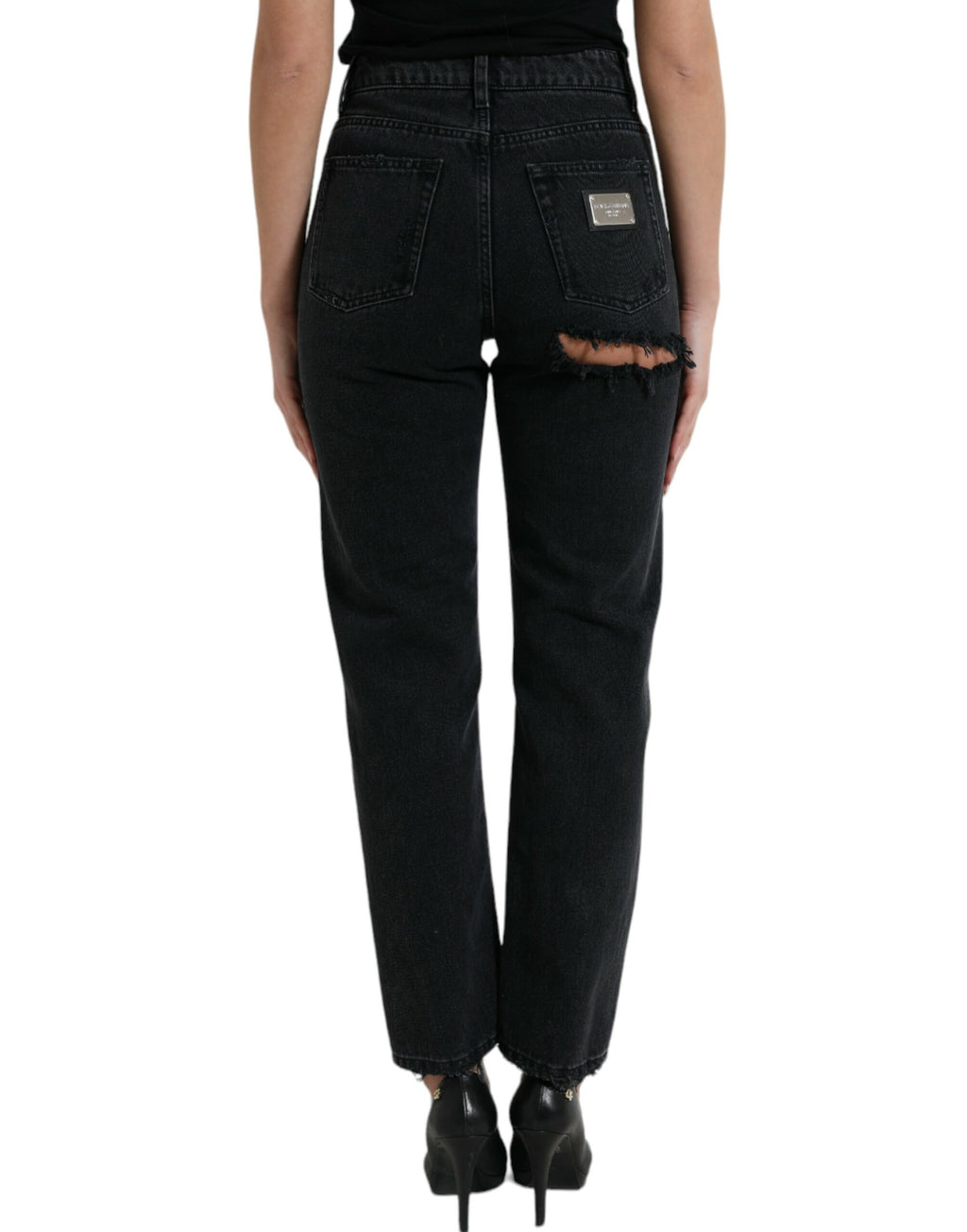 Dolce & Gabbana Black Tapered Jeans for Women detail view