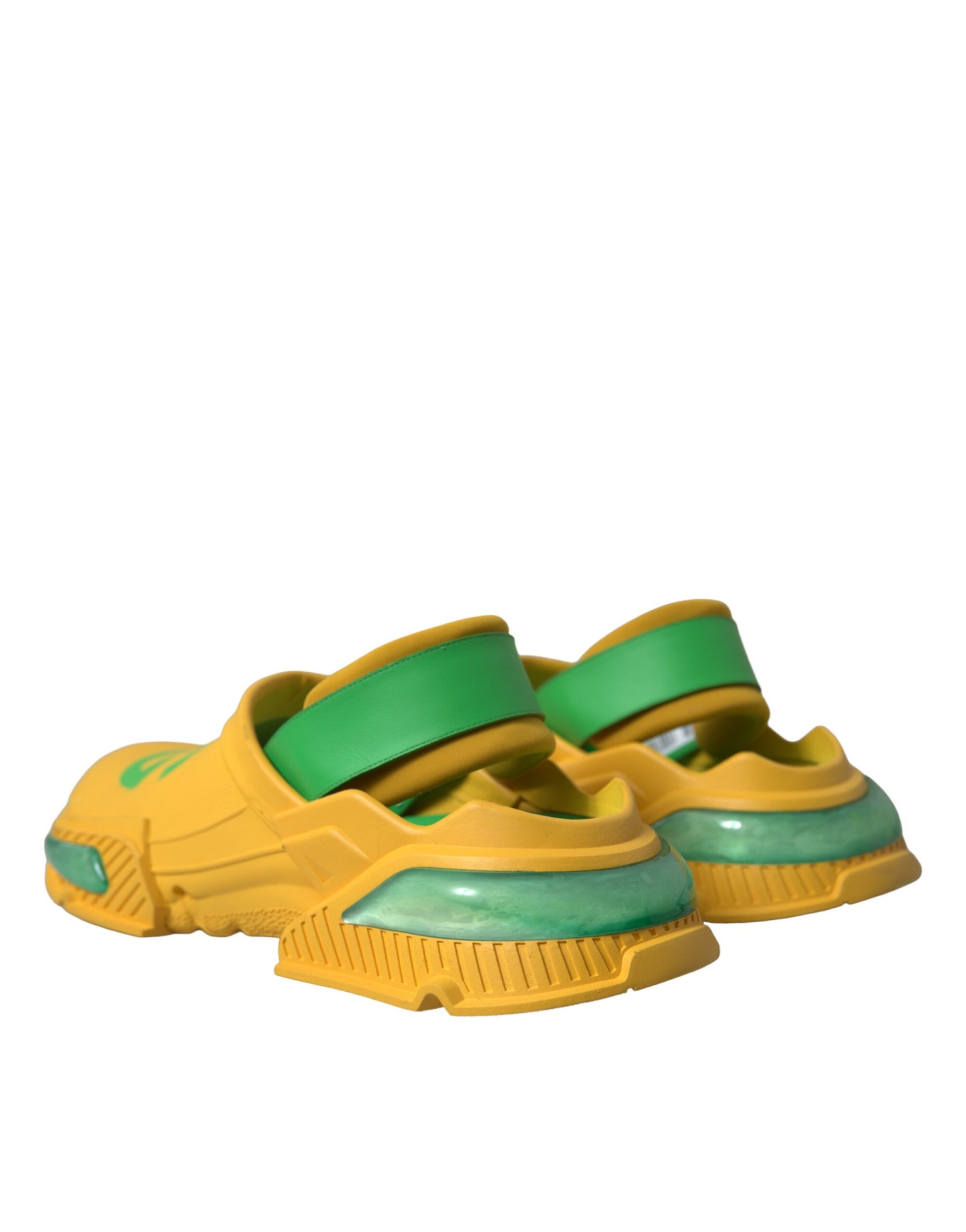 Dolce & Gabbana Yellow Slides for Men side view