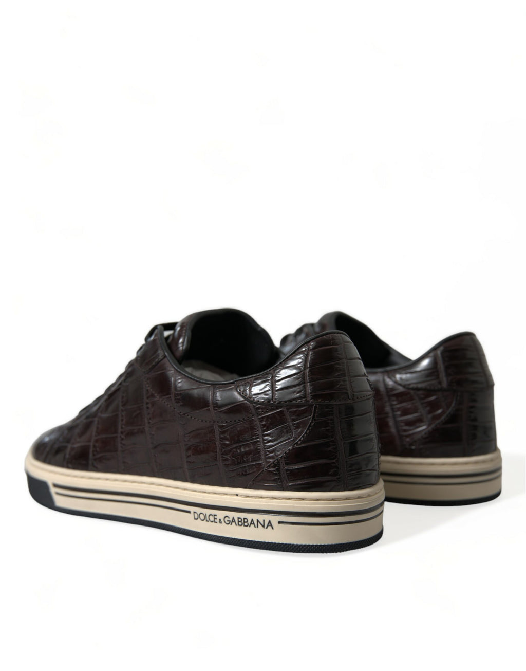 Dolce & Gabbana Brown Low Top Sneakers for Men side view