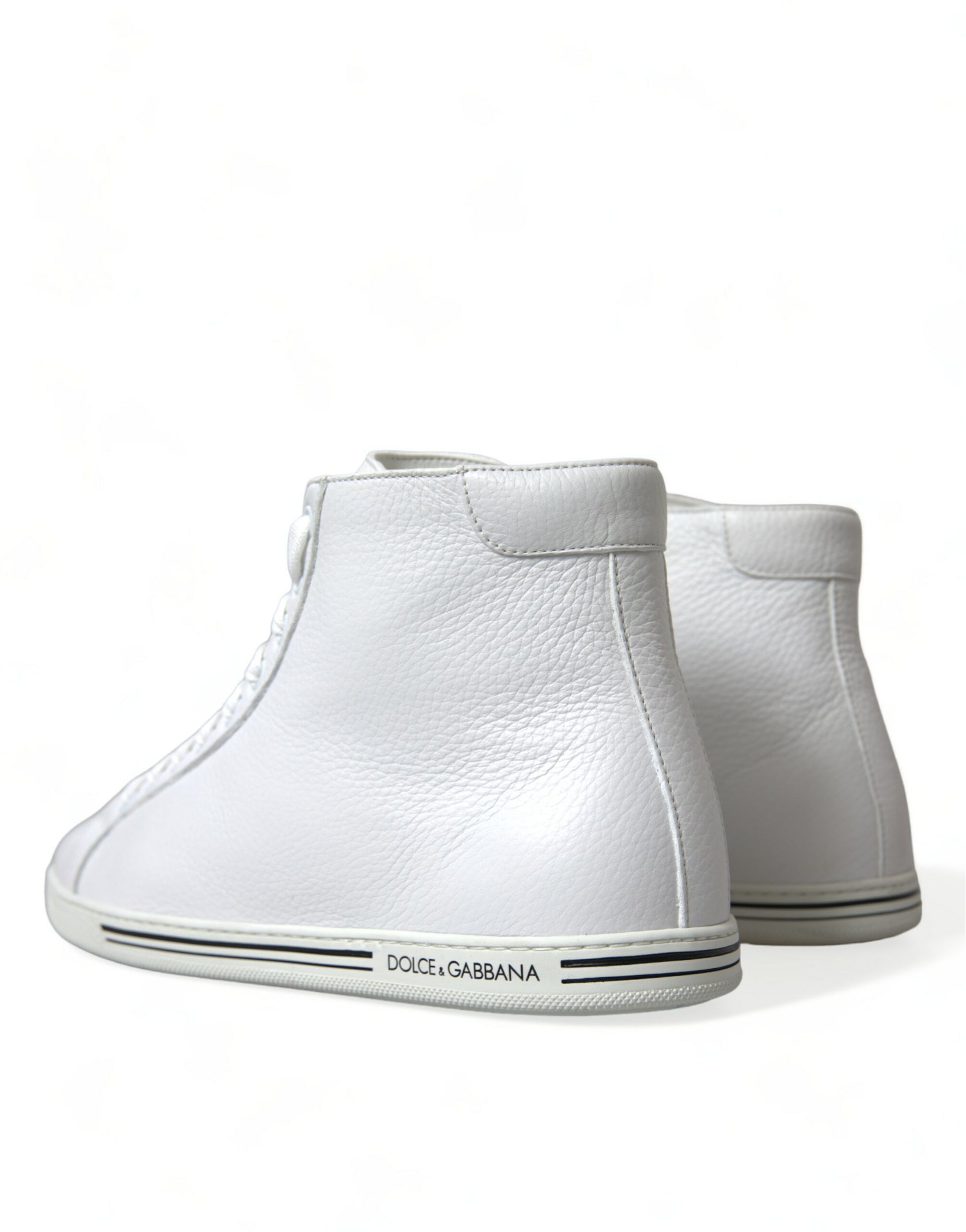 Dolce & Gabbana White High Tops for Men side view