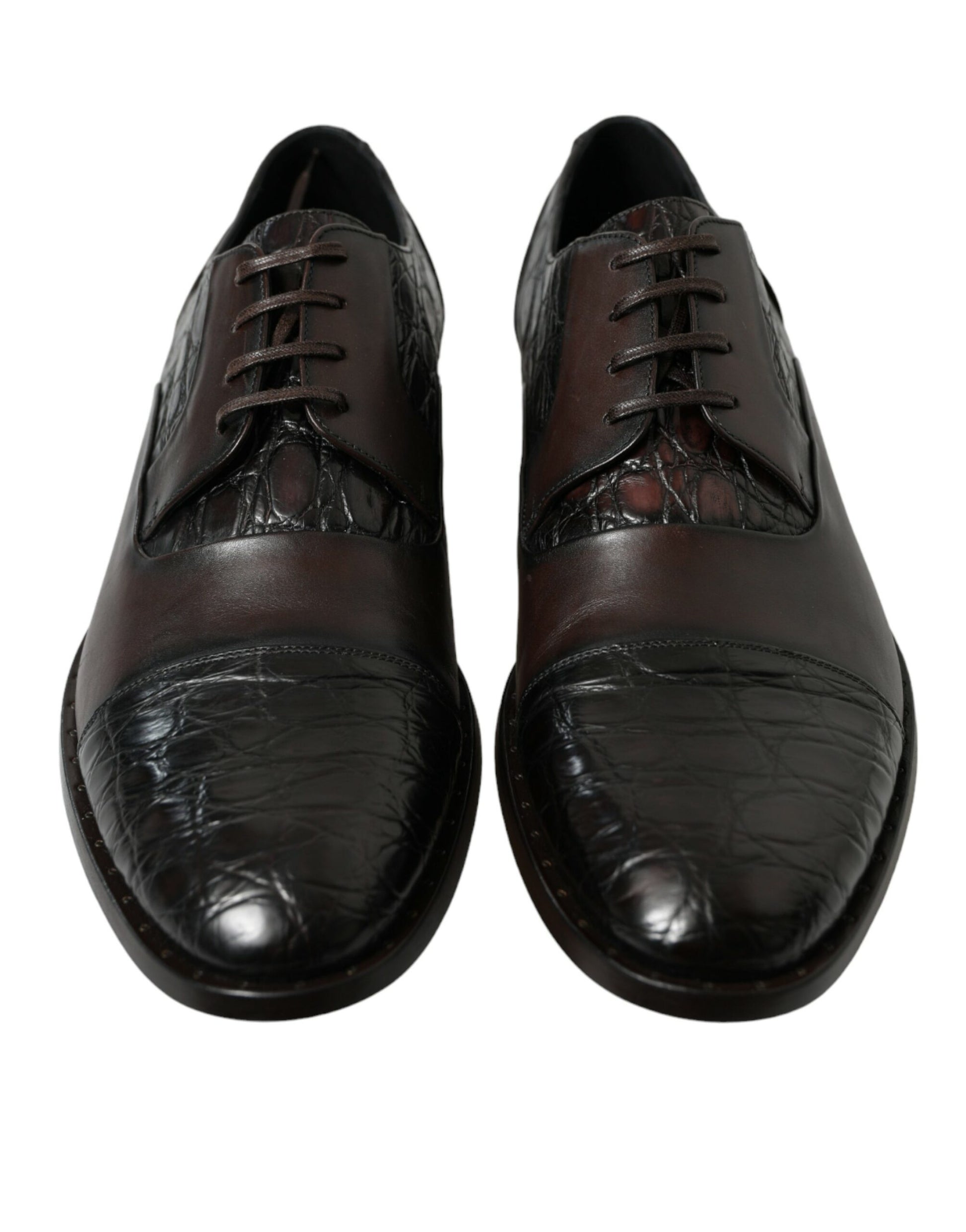 Chaussures de ville habillées pour homme en cuir exotique marron Dolce & Gabbana