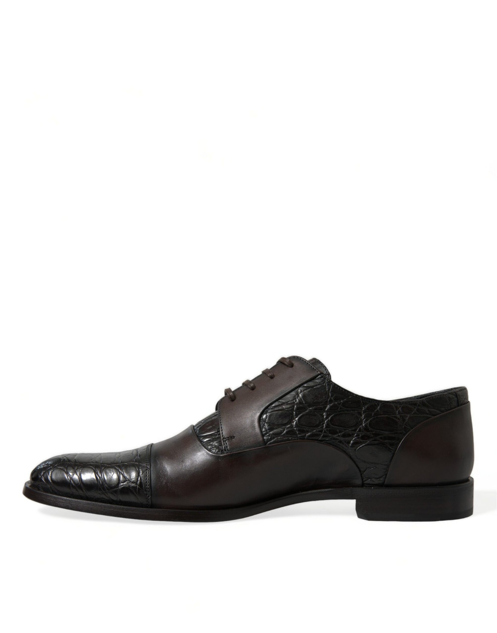 Chaussures de ville habillées pour homme en cuir exotique marron Dolce & Gabbana