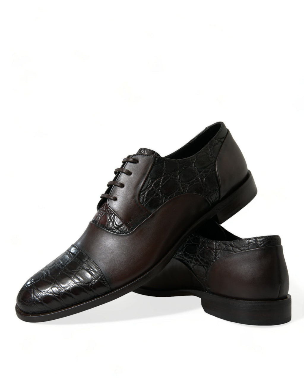 Chaussures de ville habillées pour homme en cuir exotique marron Dolce & Gabbana