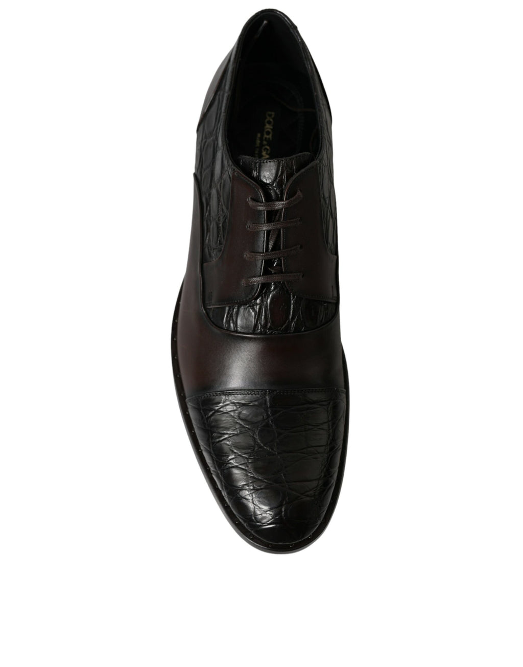 Chaussures de ville habillées pour homme en cuir exotique marron Dolce & Gabbana