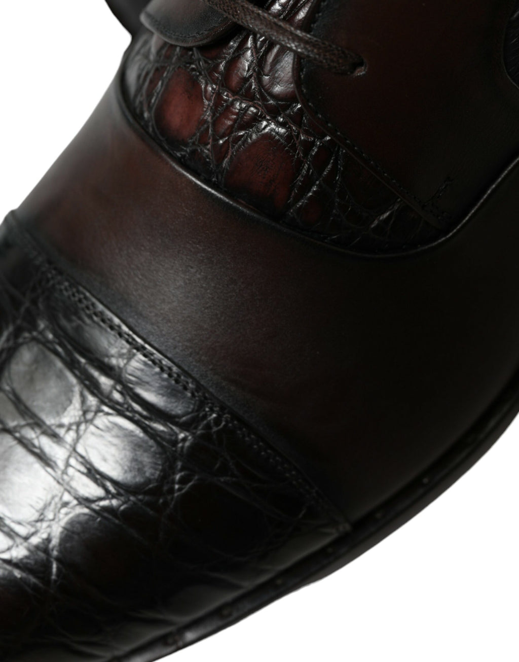 Chaussures de ville habillées pour homme en cuir exotique marron Dolce & Gabbana