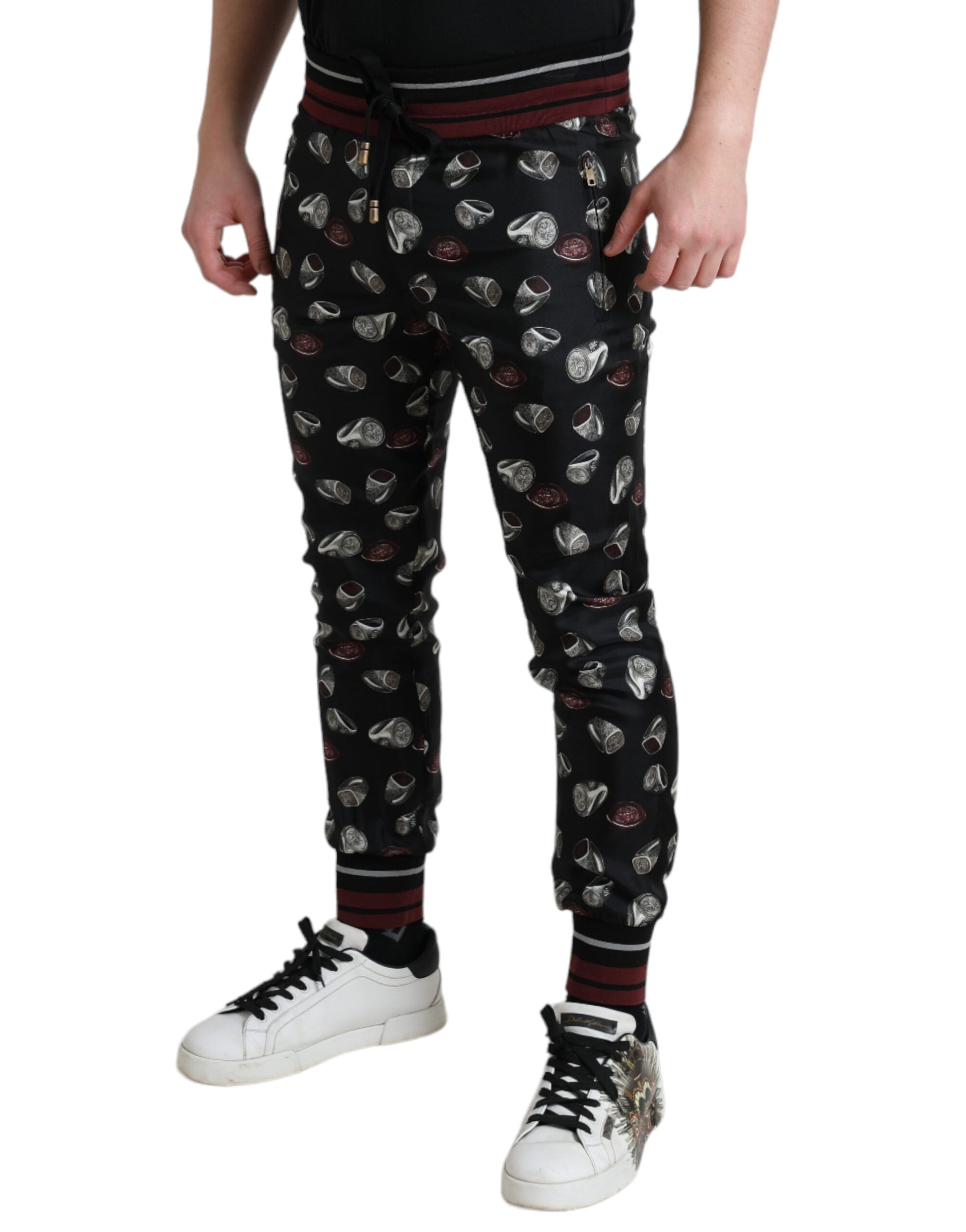 Dolce & Gabbana Black Athletic Pants for Men side view