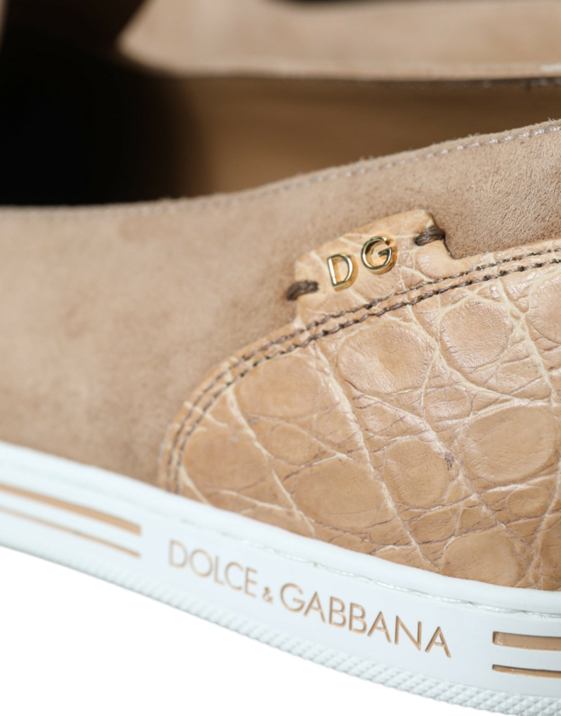 Dolce & Gabbana Beige Slip On Loafers for Men additional view