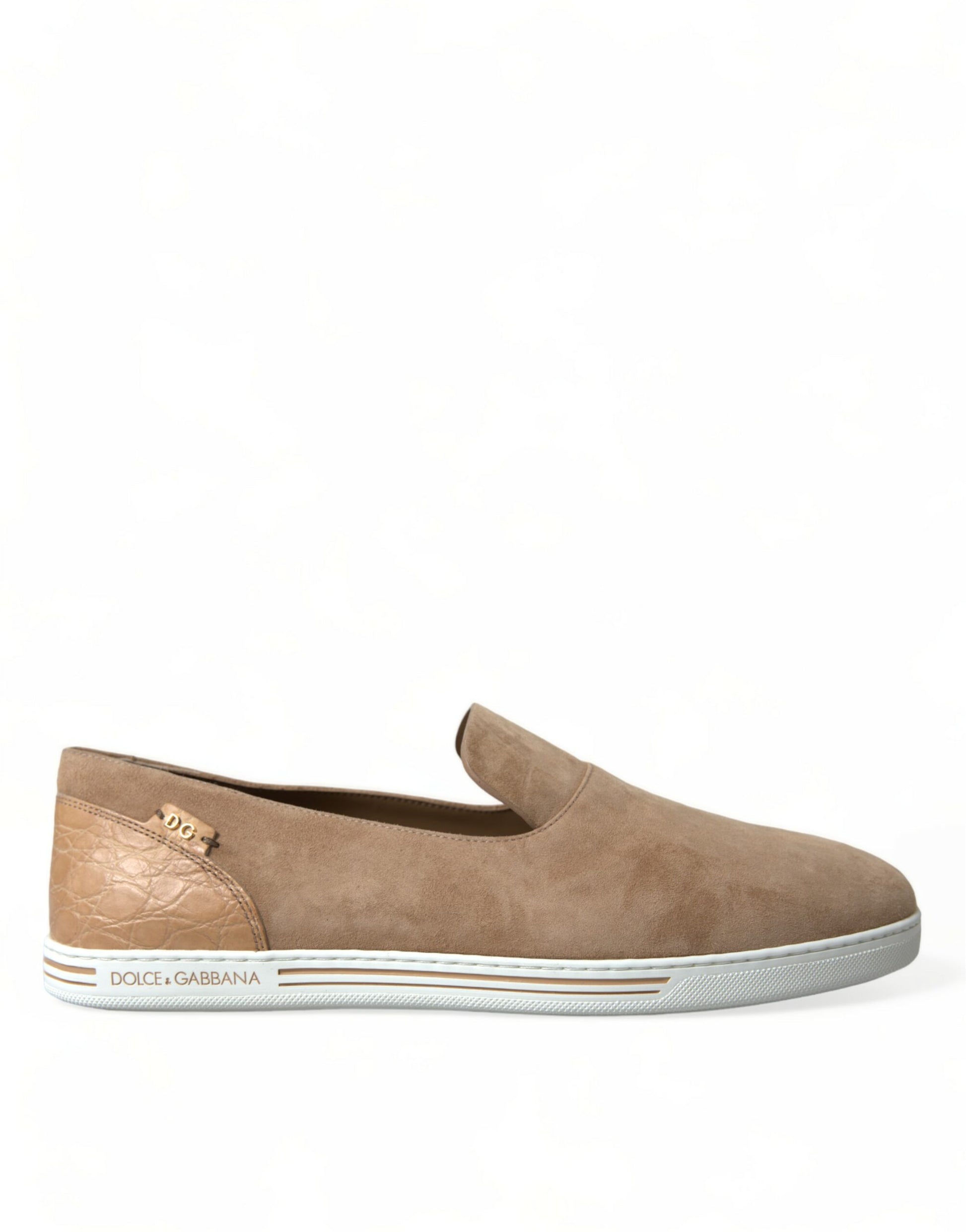 Dolce & Gabbana Beige Slip On Loafers for Men