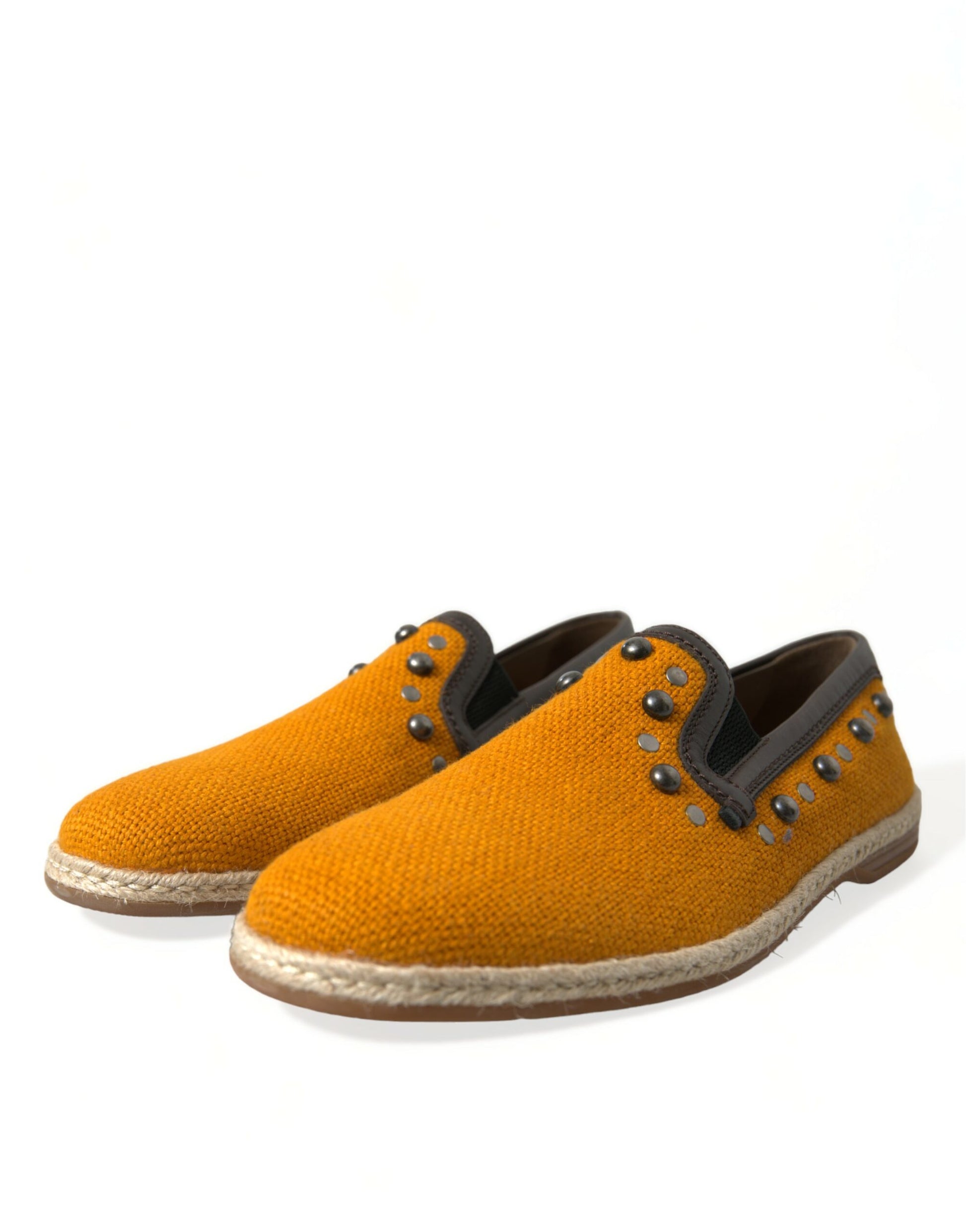 Dolce & Gabbana Orange Slip On Loafers for Men detail view