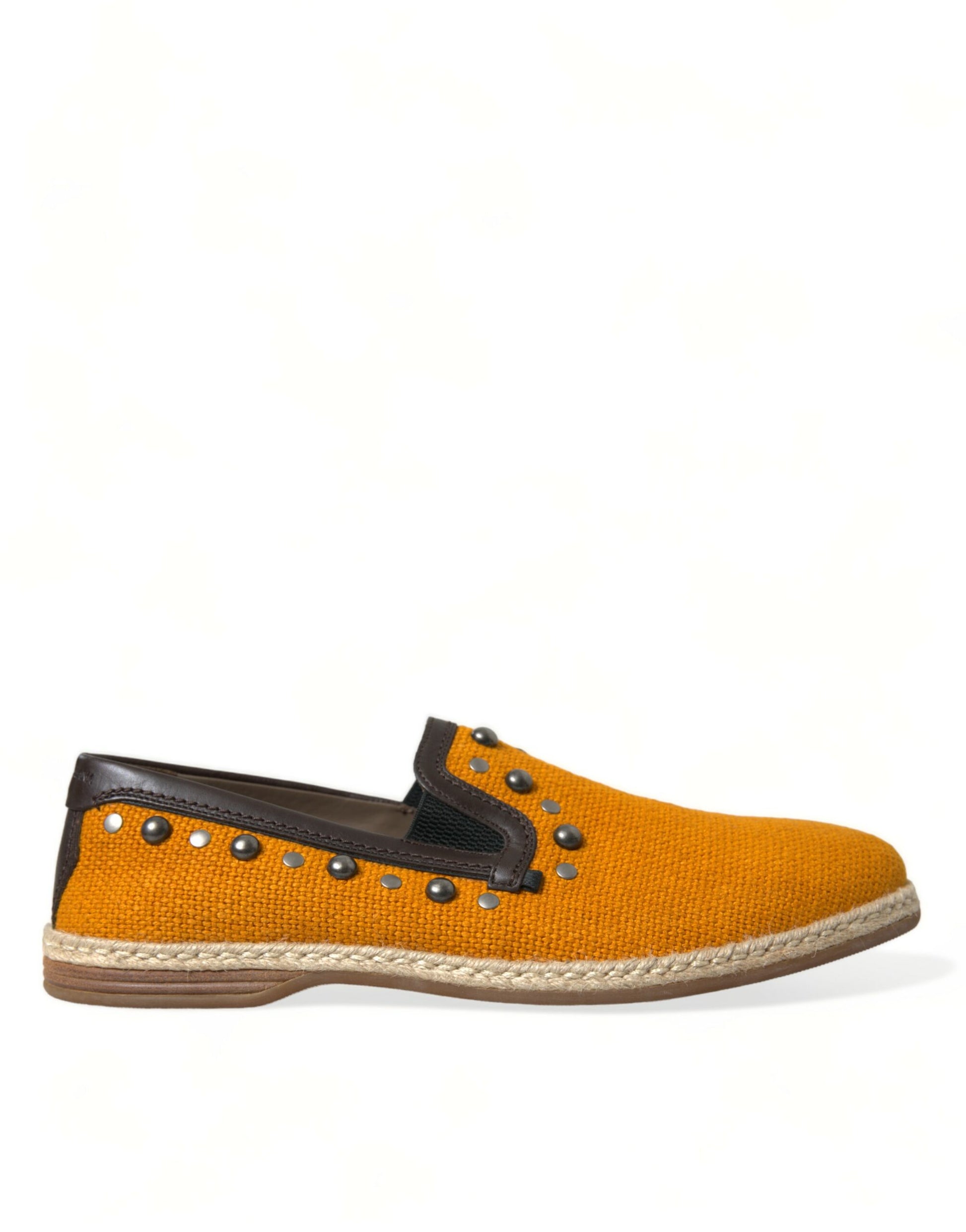 Dolce & Gabbana Orange Slip On Loafers for Men