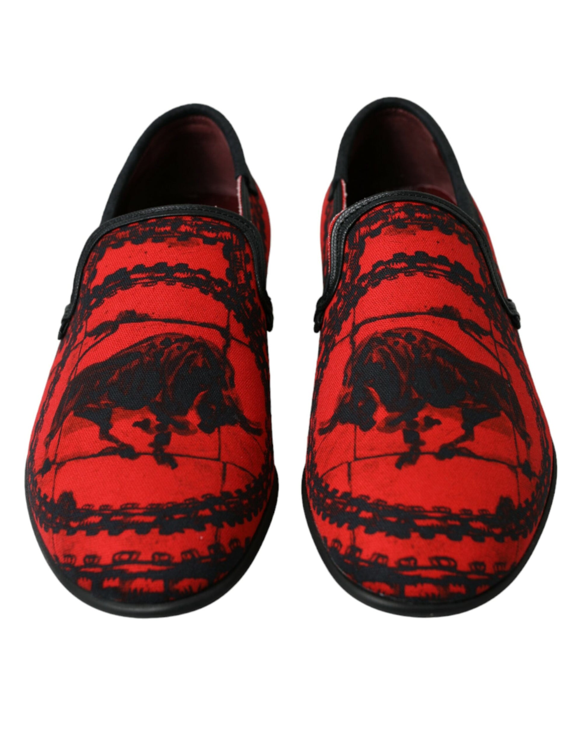 Dolce & Gabbana Red Slip On Loafers for Men alternate view
