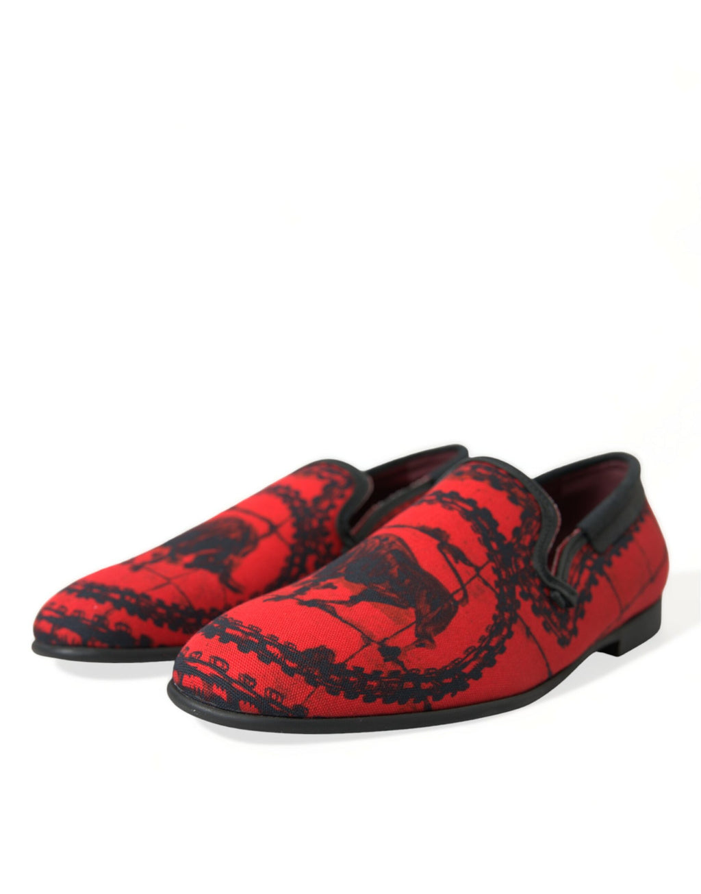 Dolce & Gabbana Red Slip On Loafers for Men detail view