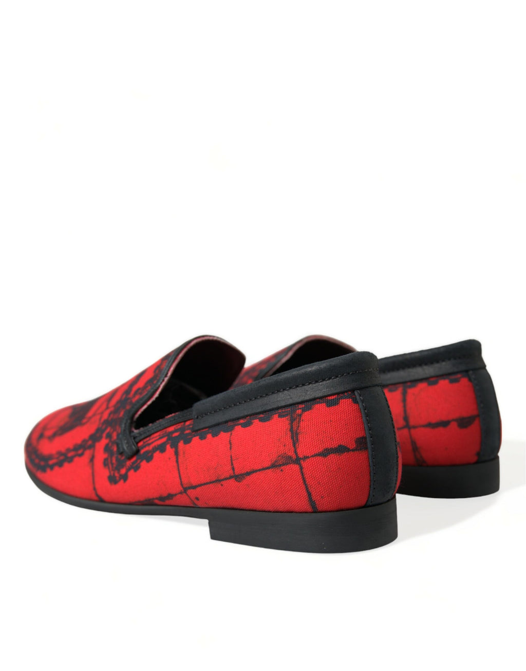Dolce & Gabbana Red Slip On Loafers for Men side view