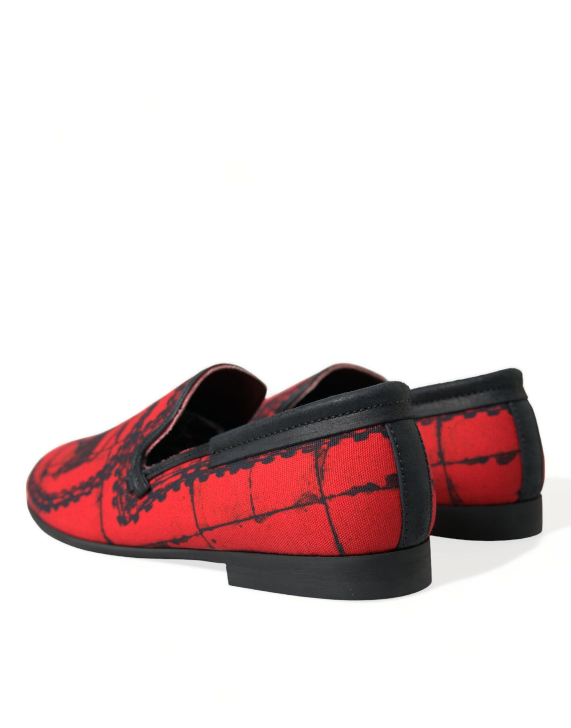 Dolce & Gabbana Red Slip On Loafers for Men side view