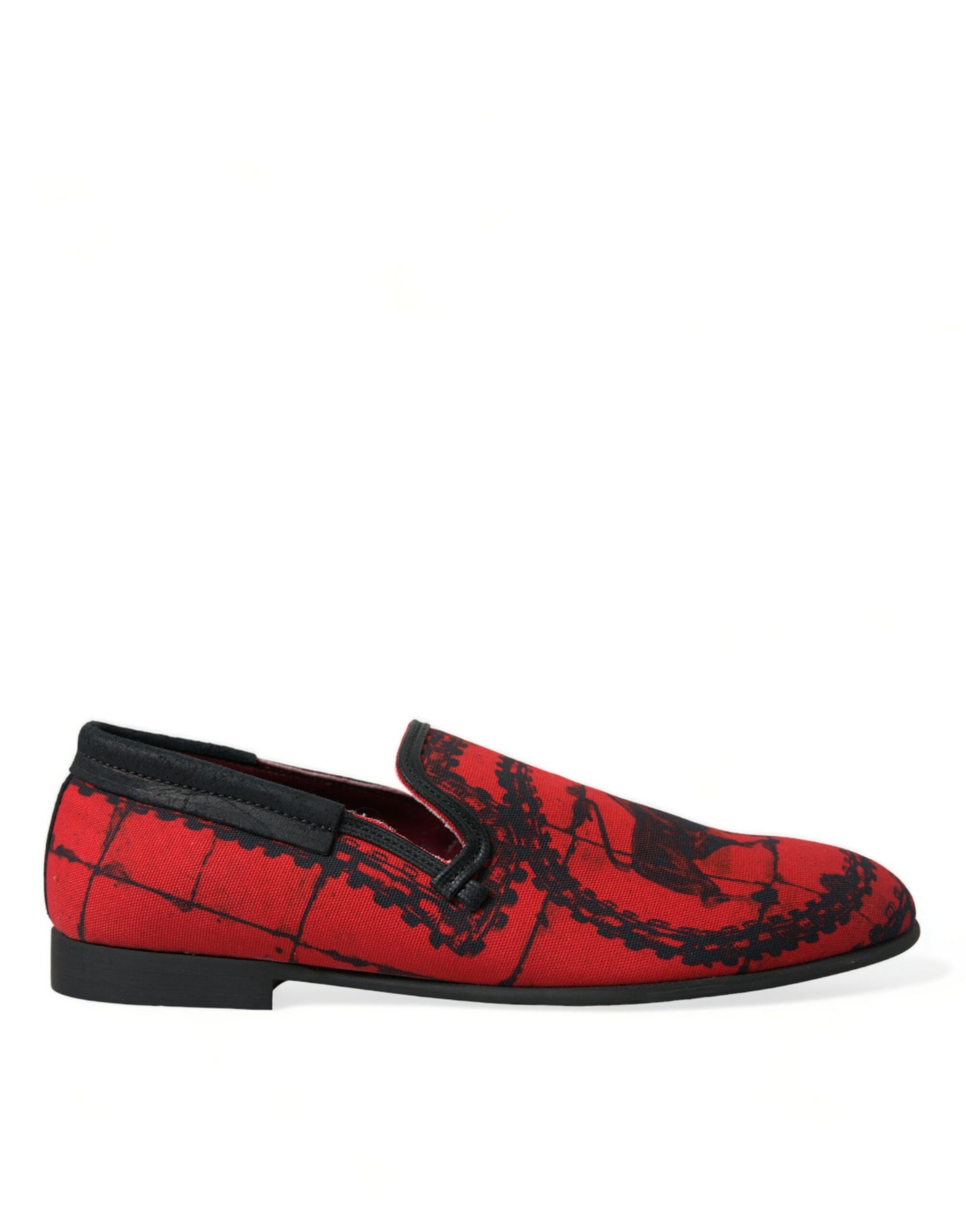 Dolce & Gabbana Red Slip On Loafers for Men
